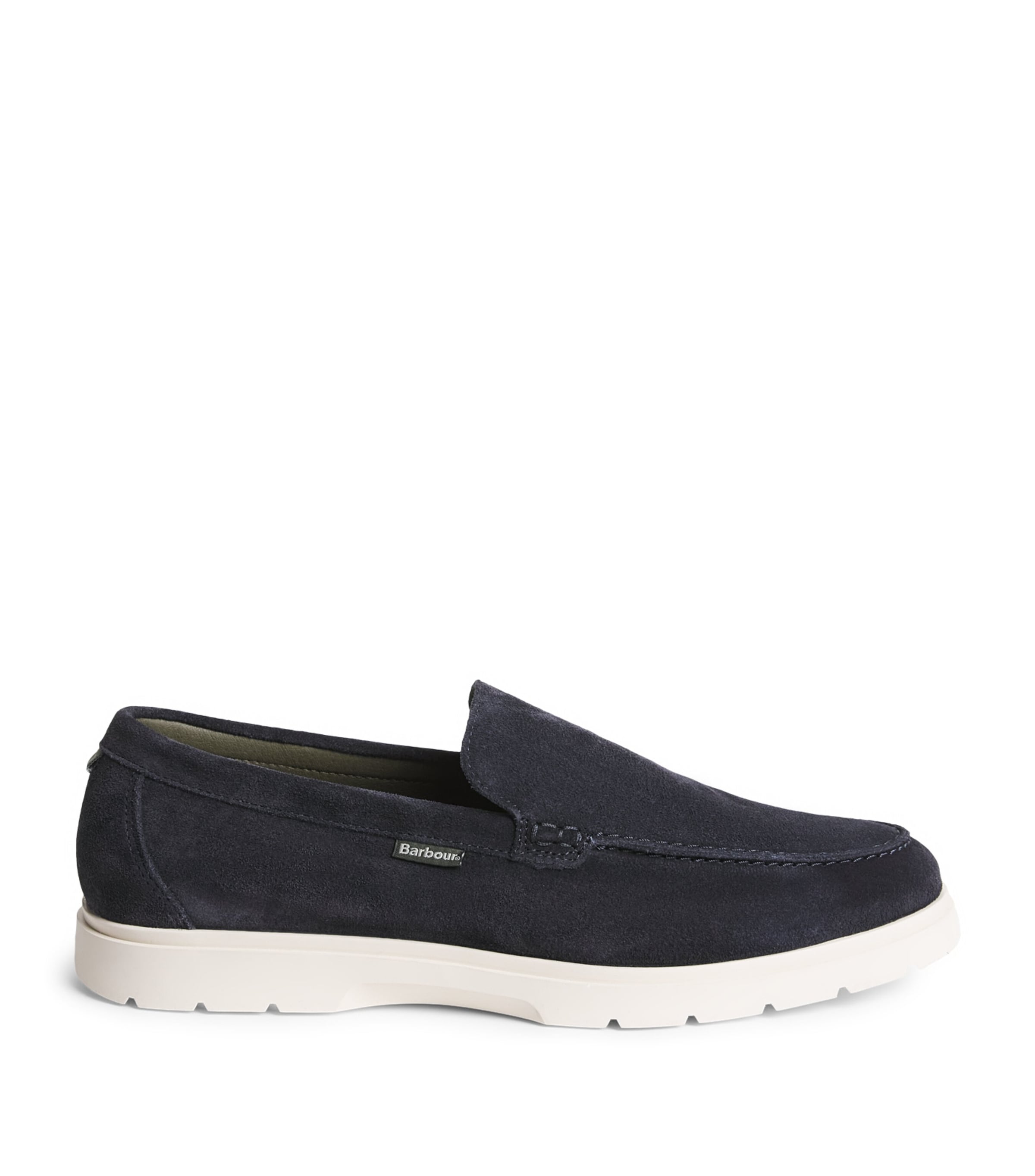 Barbour Suede Carty Loafers Navy Image 1