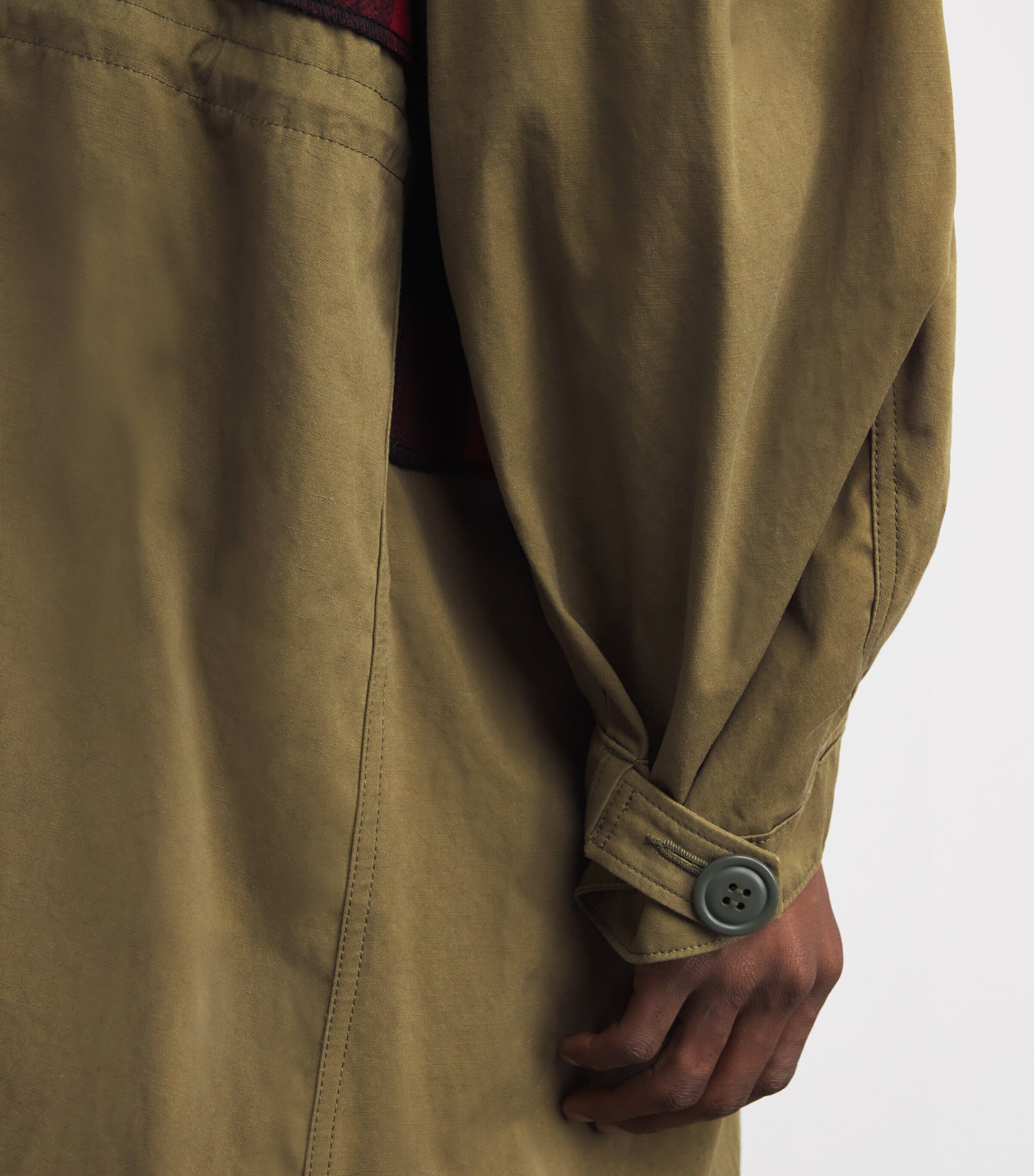 x Filson Cotton Tartan Parka Jacket KHAKI X RED/BLK Image 6