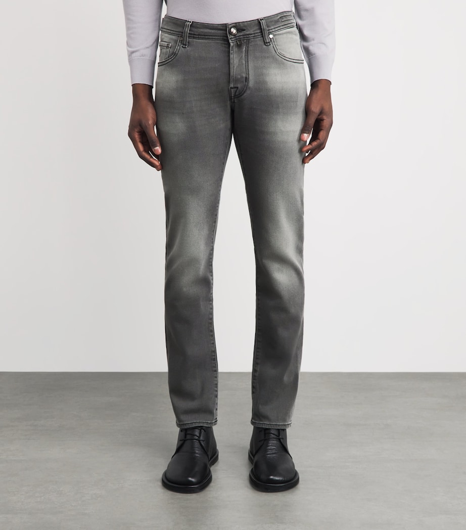 JACOB COHËN Mens Comfort-Stretch Faded Slim Jeans Image 4