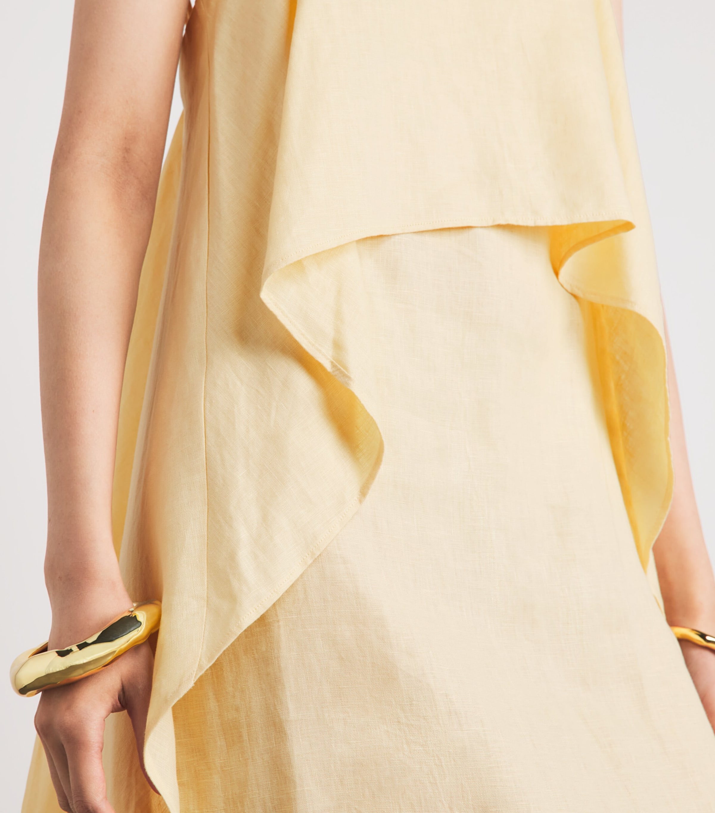 STAUD Womens Linen Valencia Maxi Dress Butter Butr Image 5