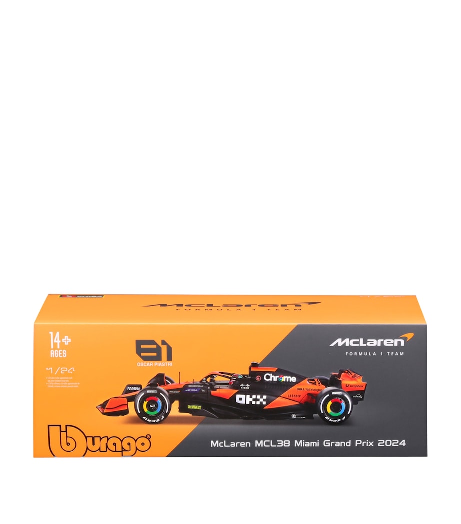 Bburago McLaren F1 MCL38 Oscar Piastri 2024 1:24 Model Image 2