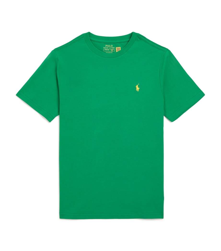 Cotton Polo Pony T-Shirt (2-7 Years) GREEN Image 1