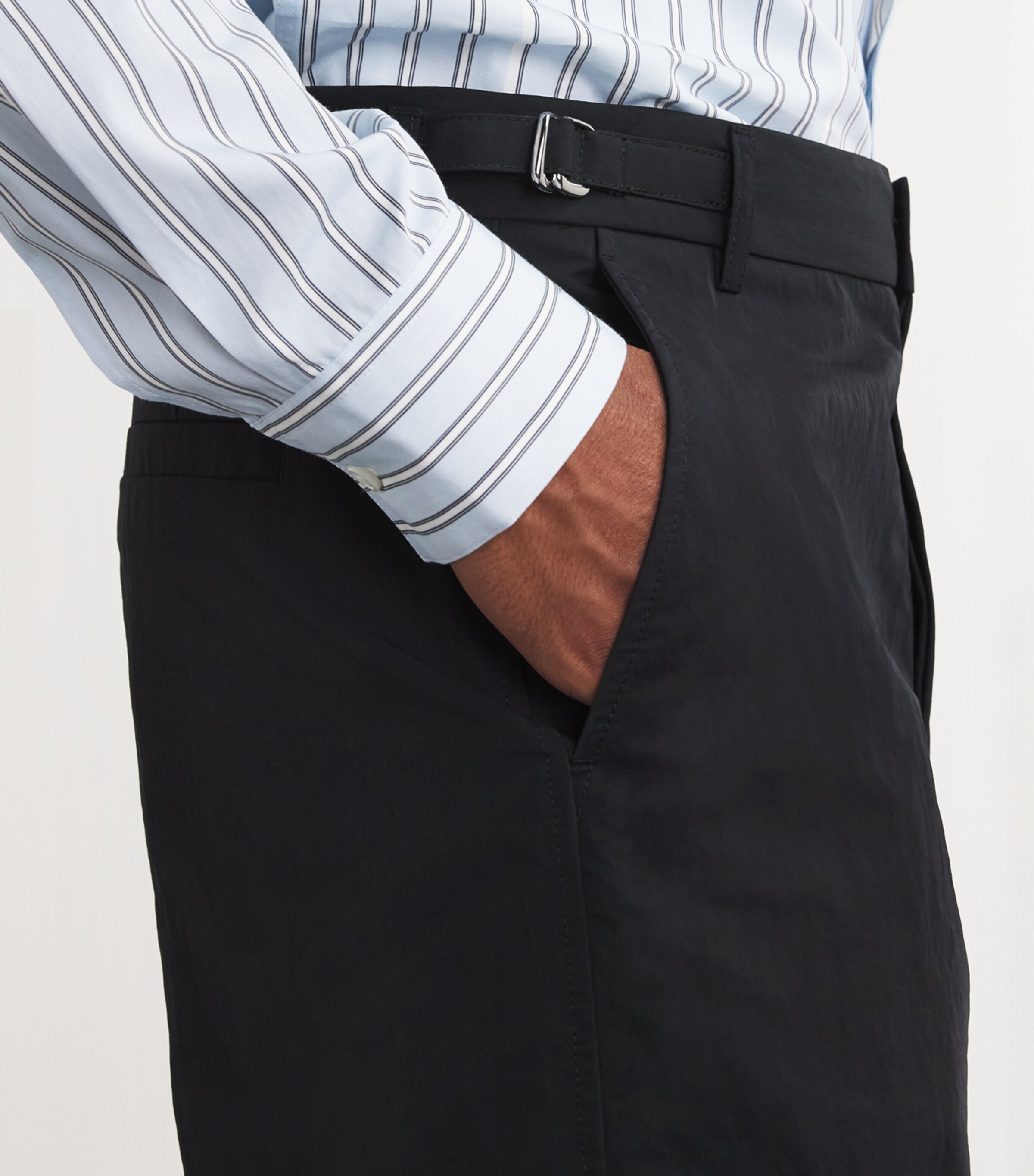 Jacquemus Mens Twill Workwear Trousers Black Image 6