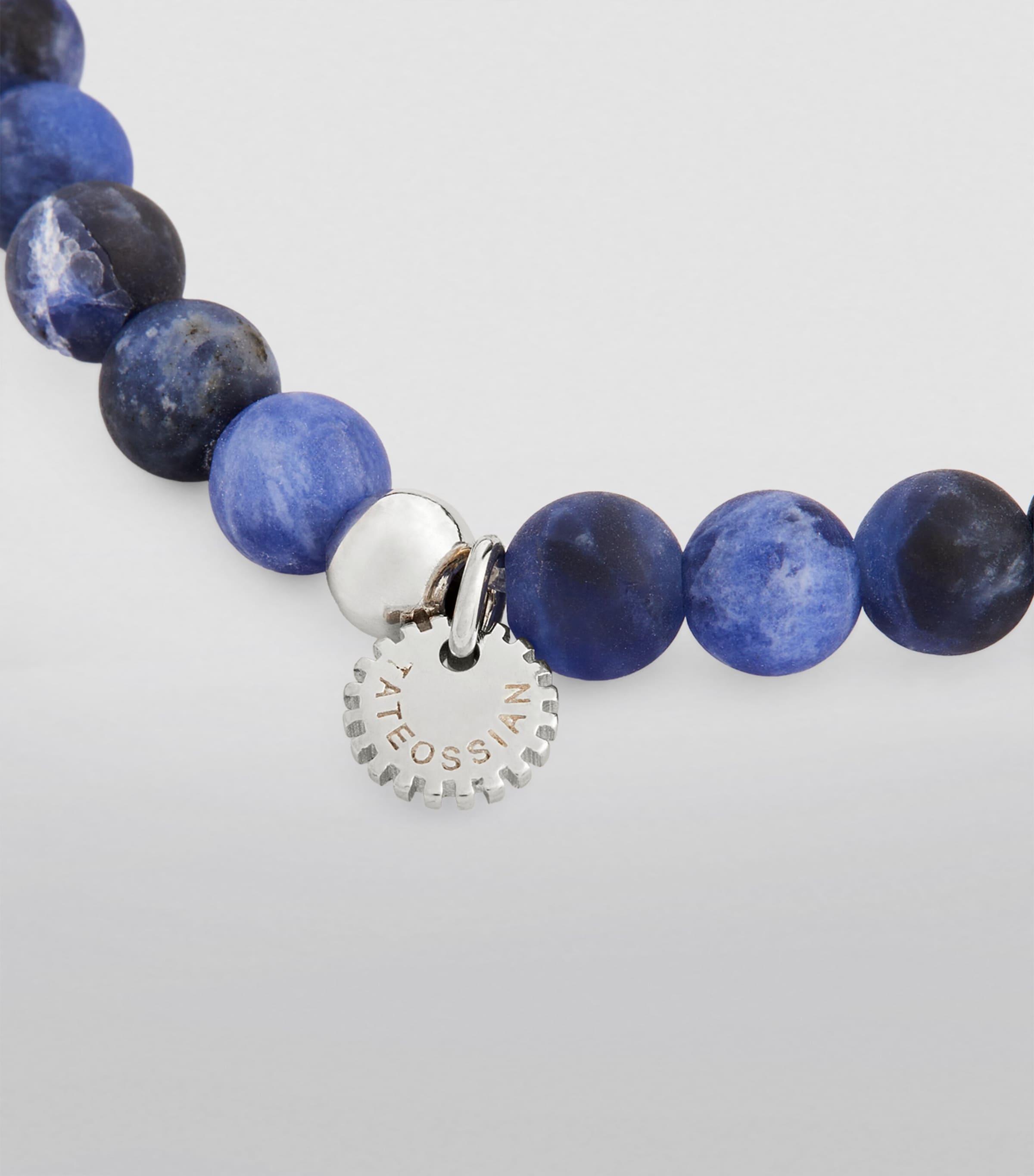 Sterling Silver and Sodalite Stonehenge Bracelet GOLD/ BLACK/ BLU Image 6