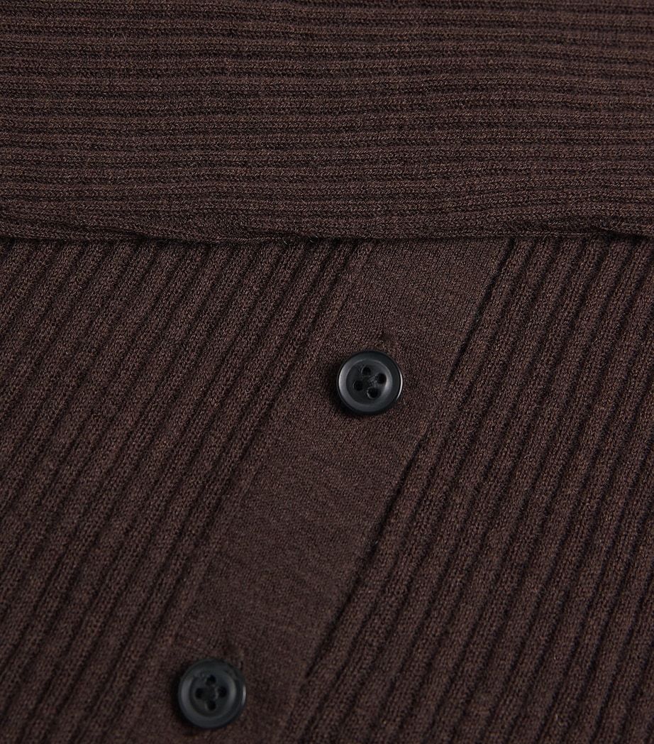 Wool-Cashmere Barely There Cardigan WARM CHOCOLATE Image 5
