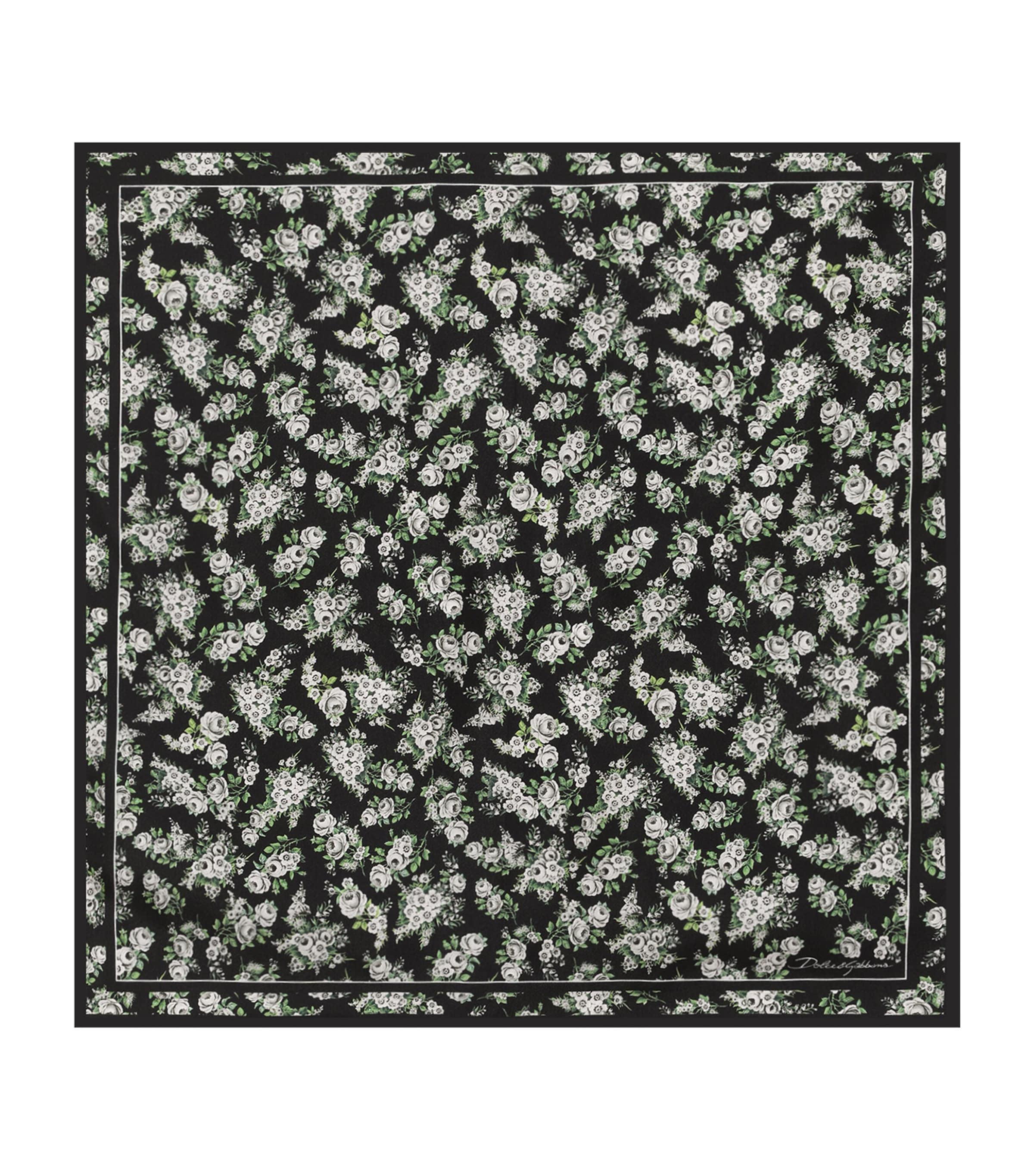 Dolce&Gabbana Silk Floral Square Scarf Bouq Image 1