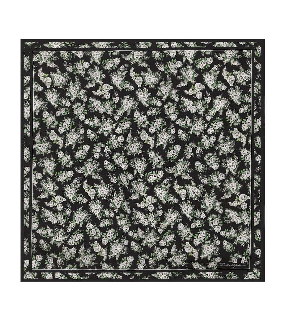Dolce&Gabbana Silk Floral Square Scarf Bouq Image 1