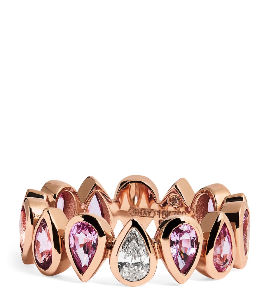 Rose Gold and Sapphire Eternity Ring ROSE GOLD Image 1