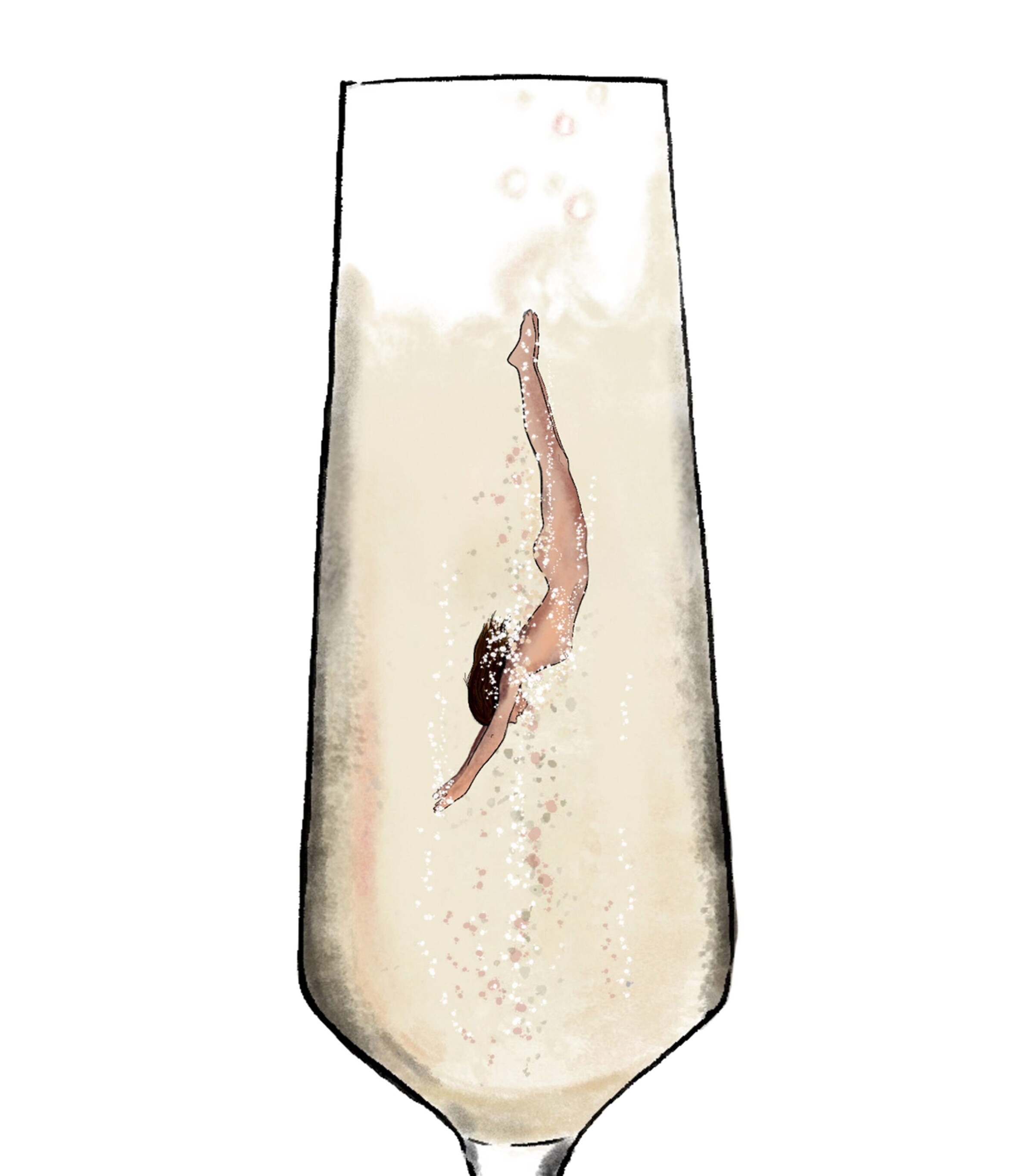 Make A Splash Champagne A3 Print MULTI Image 3