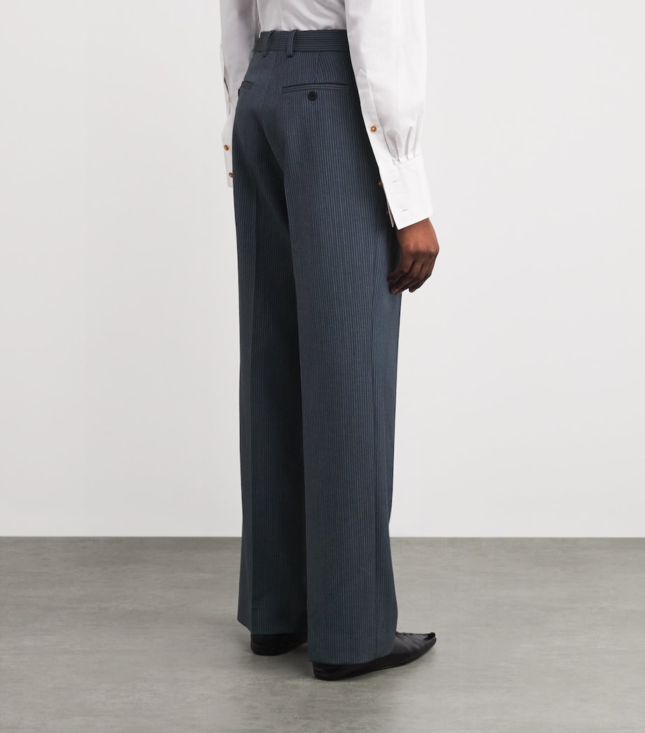 Pinstripe Shorts BLUE Image 4