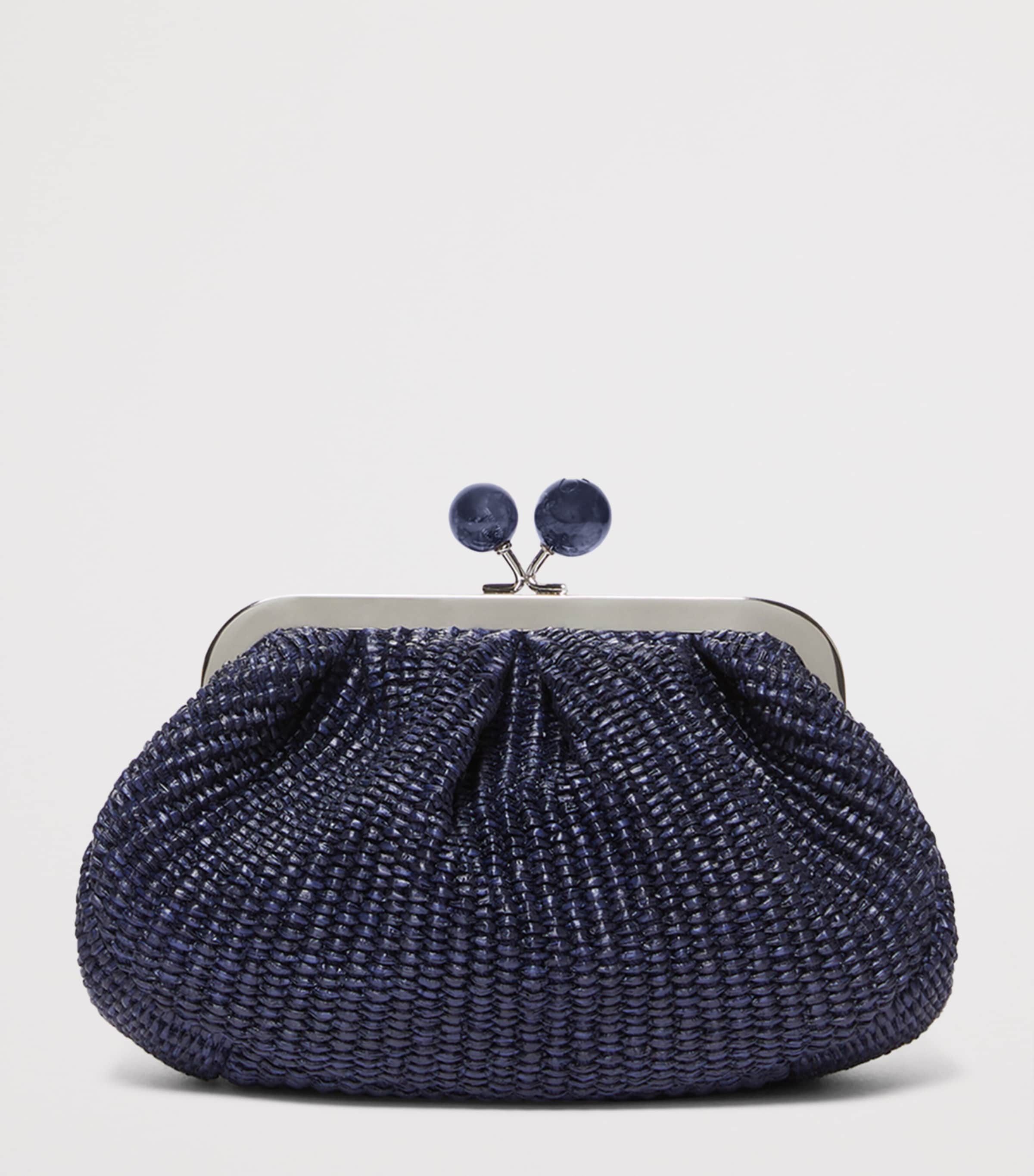 Weekend Max Mara Small Woven Pasticcino Clutch Bag Ultramarine Image 2