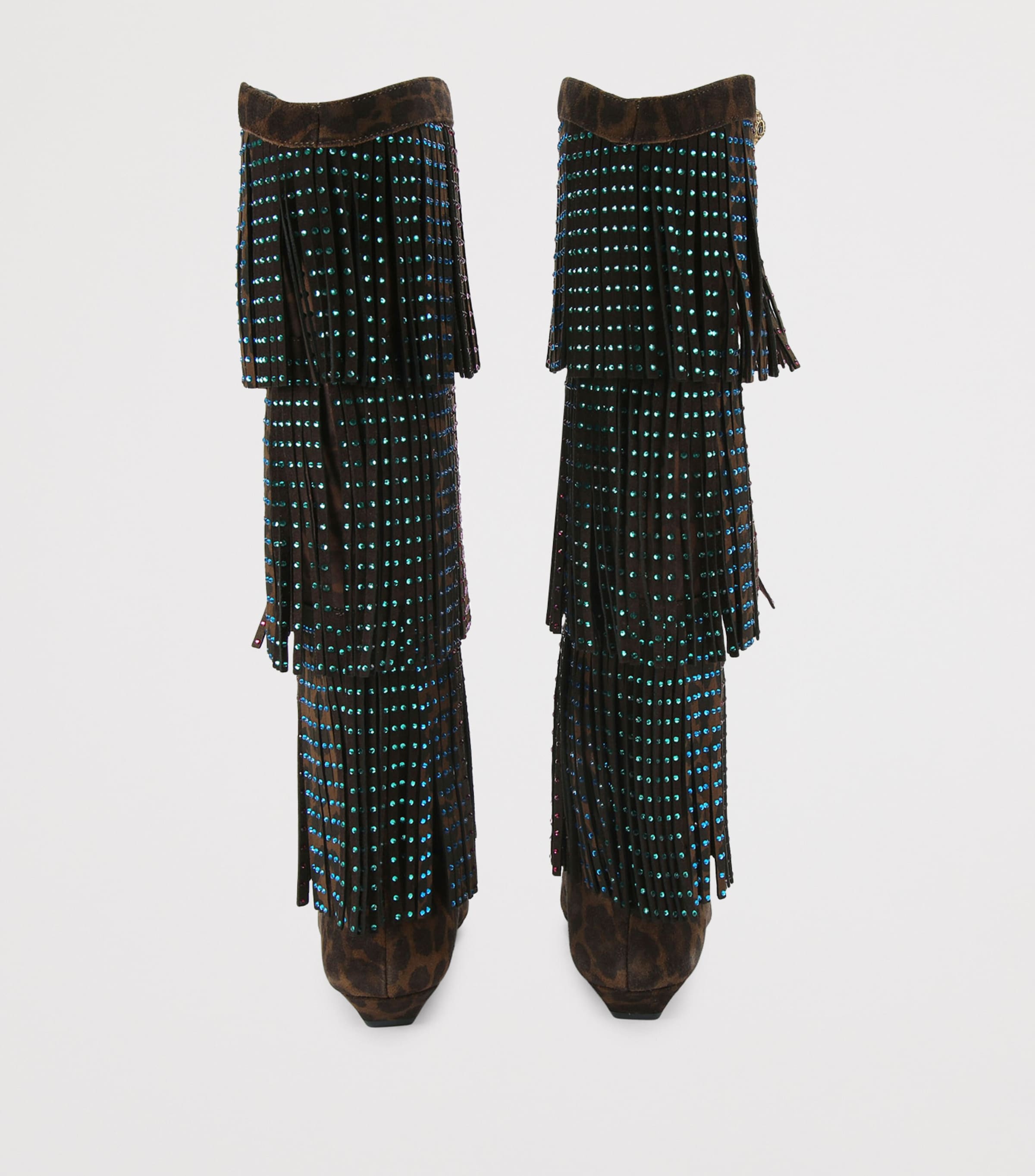 Kurt Geiger London Suede Fringed Knee-High Boots 20 Dk.brn Com Image 2