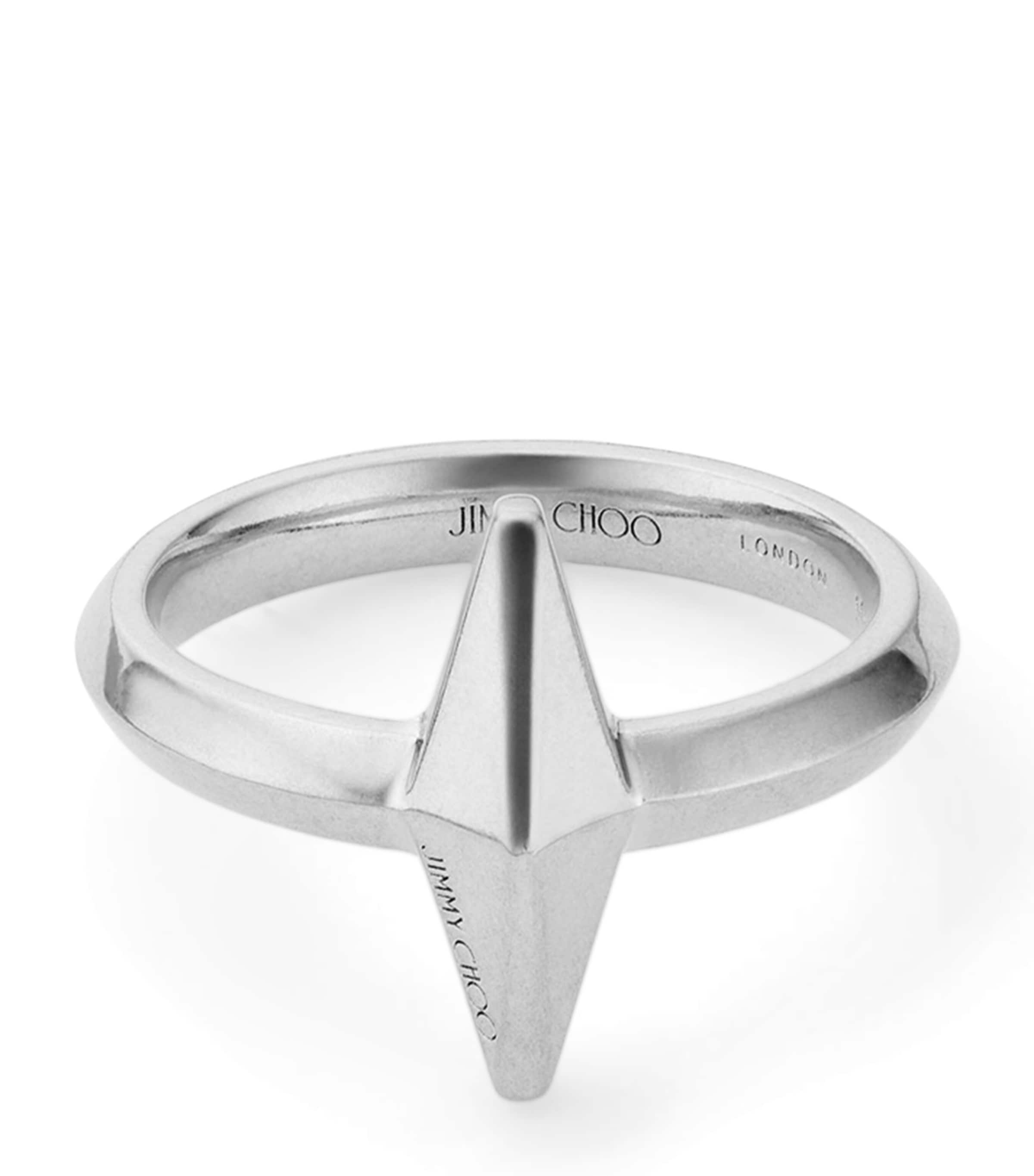 Jimmy Choo Diamond Ring In Silver