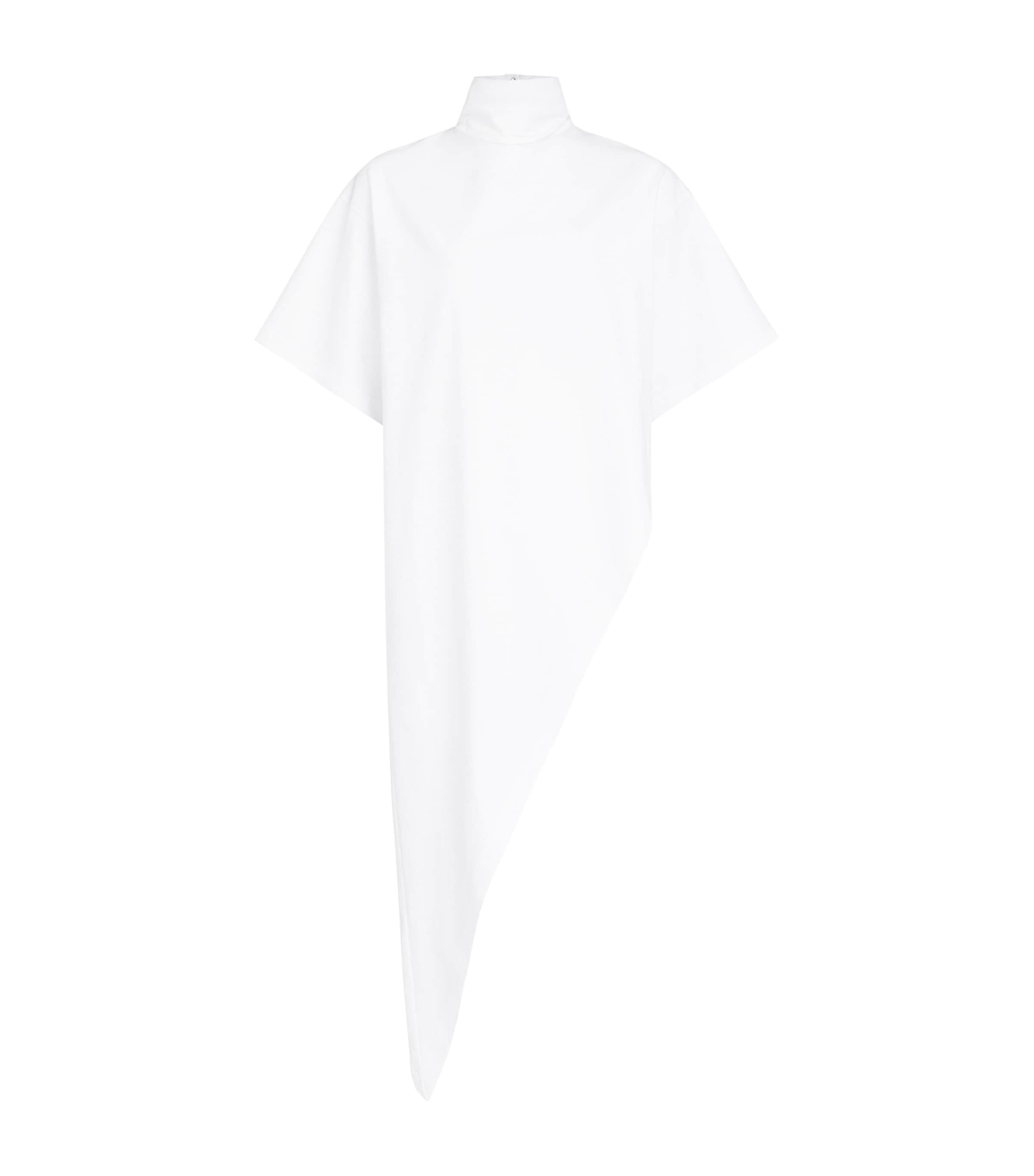 Alaïa Cotton Jersey Asymmetric-hem T-shirt In White