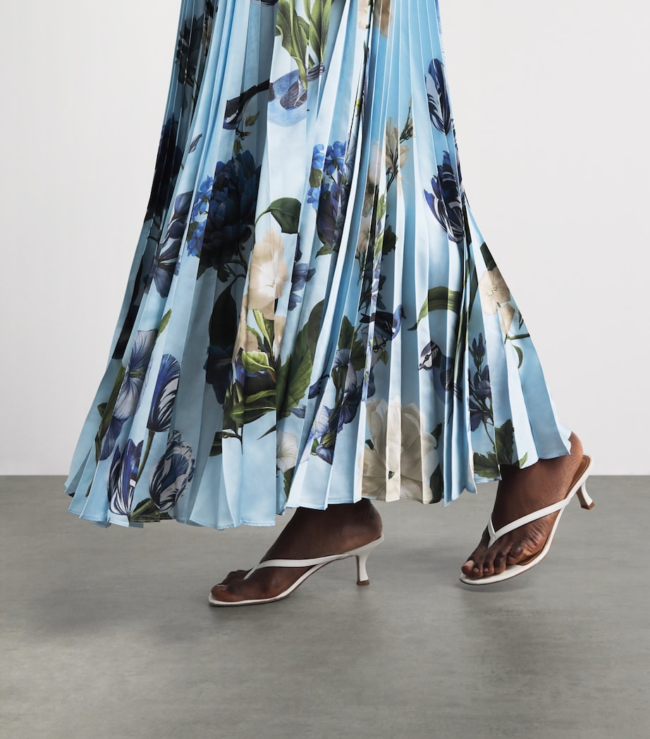 Alice+Olivia Womens Pleated Carolyn Maxi Dress Fly Away Image 5