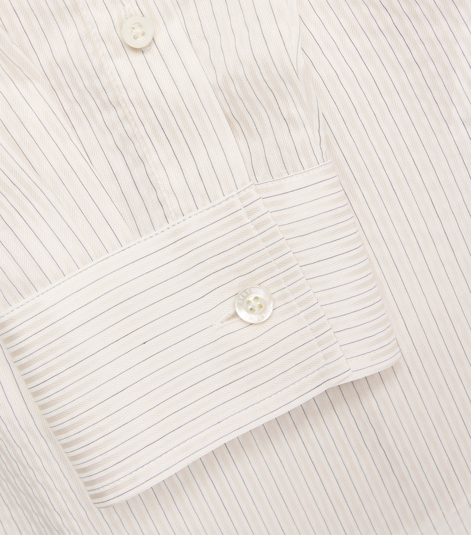 Jacquard Stripe Shirt PALE BEIGE PE Image 5