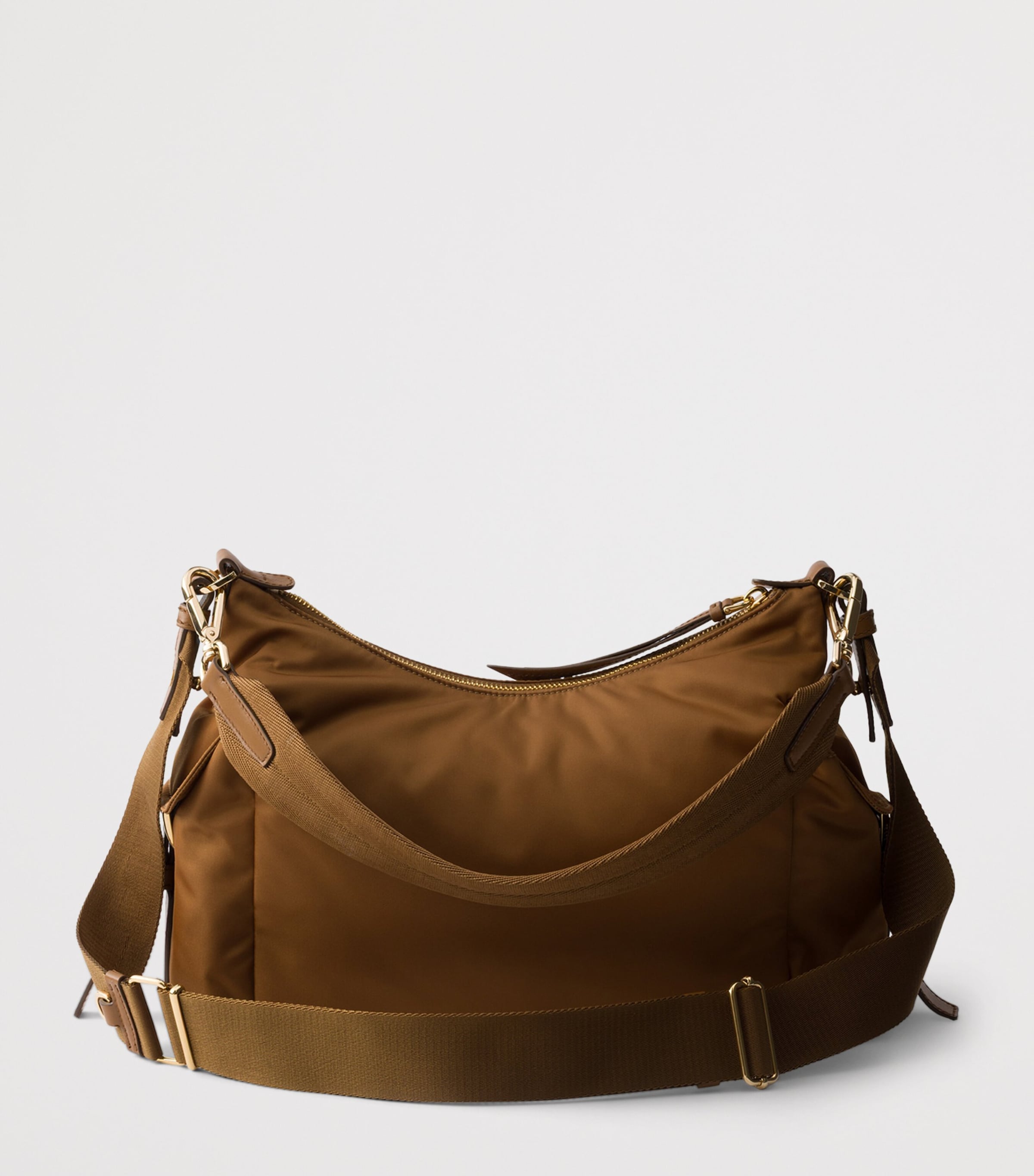 Large Re-Nylon and Leather Explore Shoulder Bag F0134 Image 3