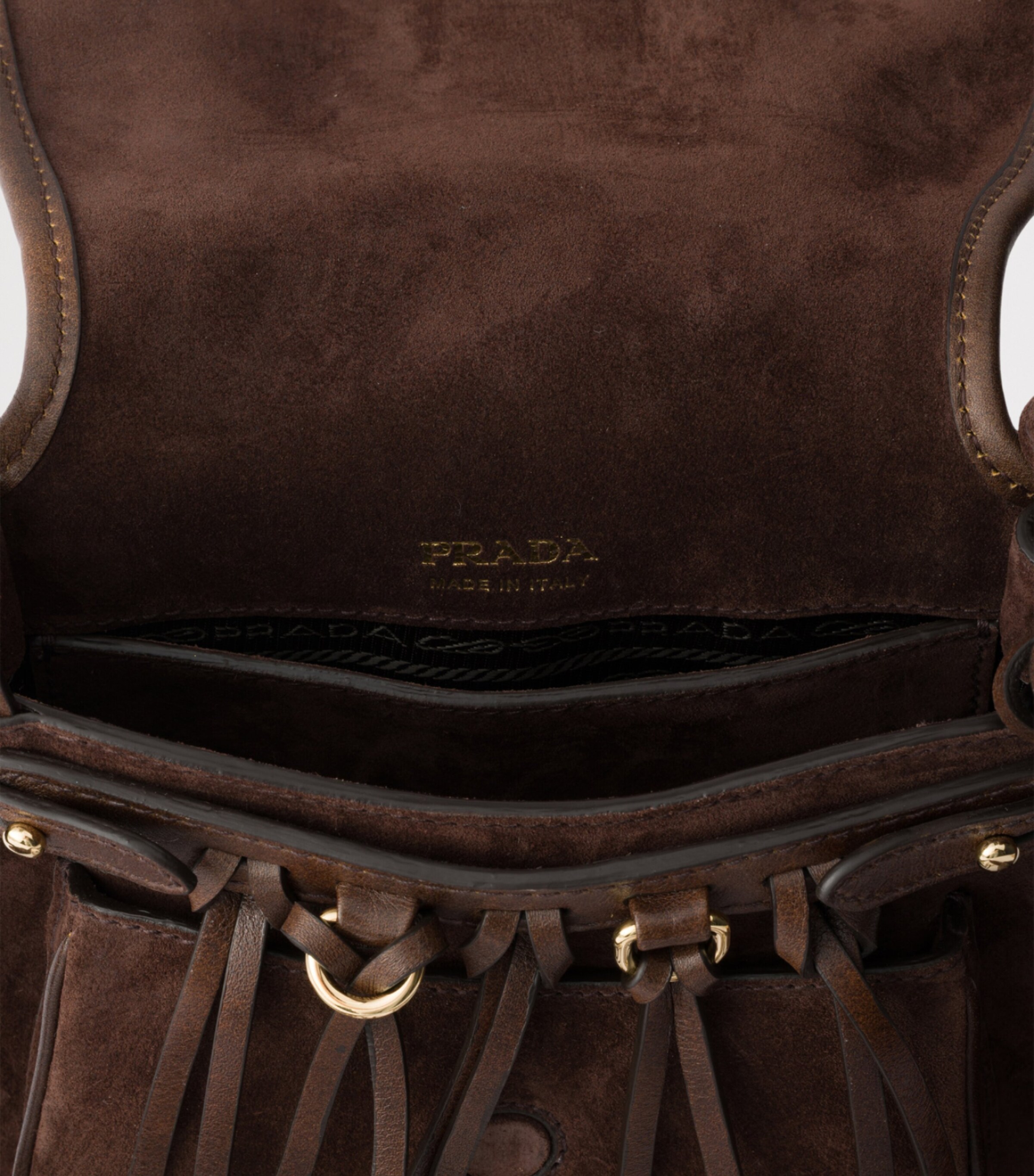 Prada Mini Suede Corsaire Shoulder Bag Brown Image 4