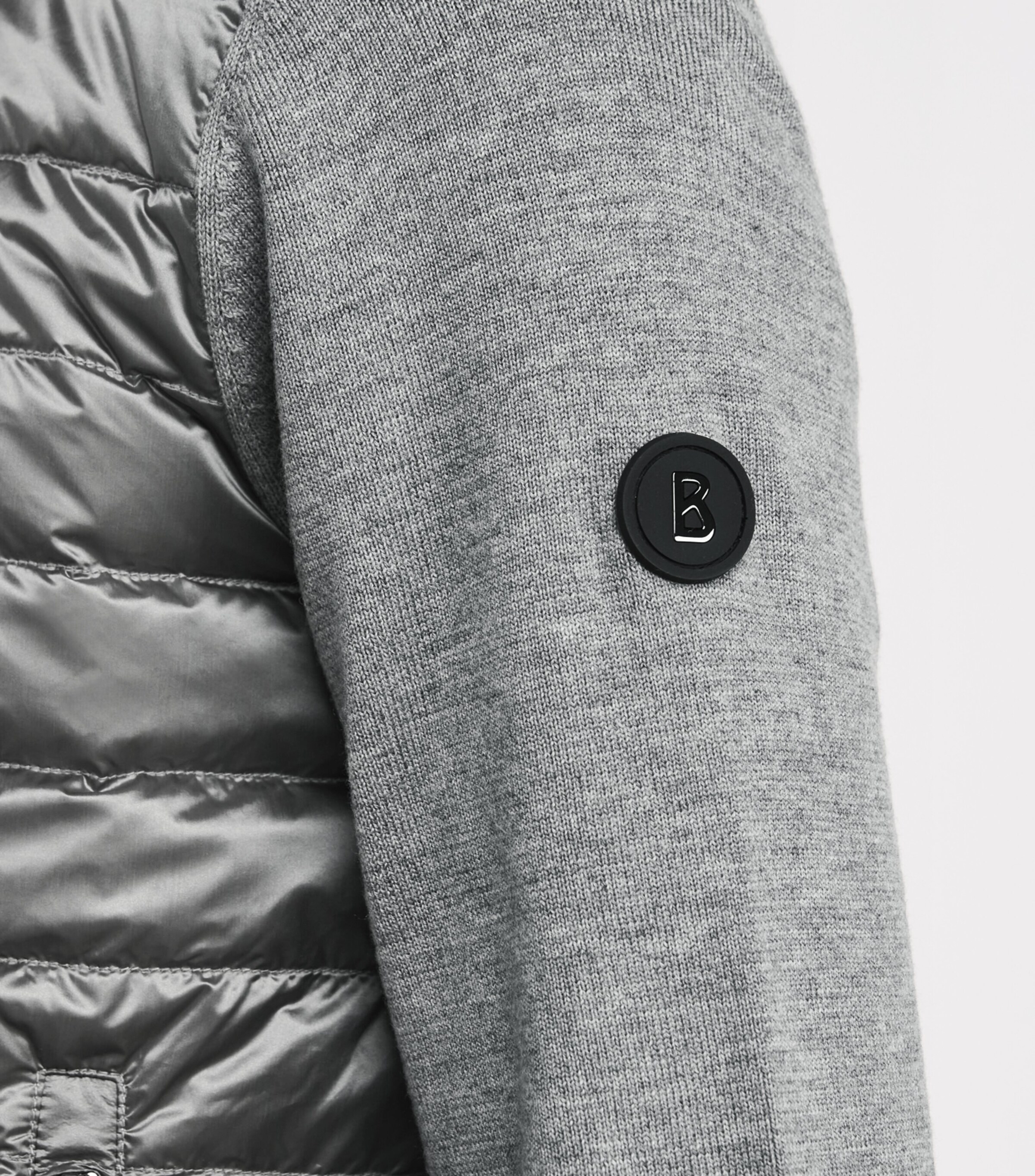 Bogner Mens Padded Zisco Hybrid Jacket Grey Melange Image 6