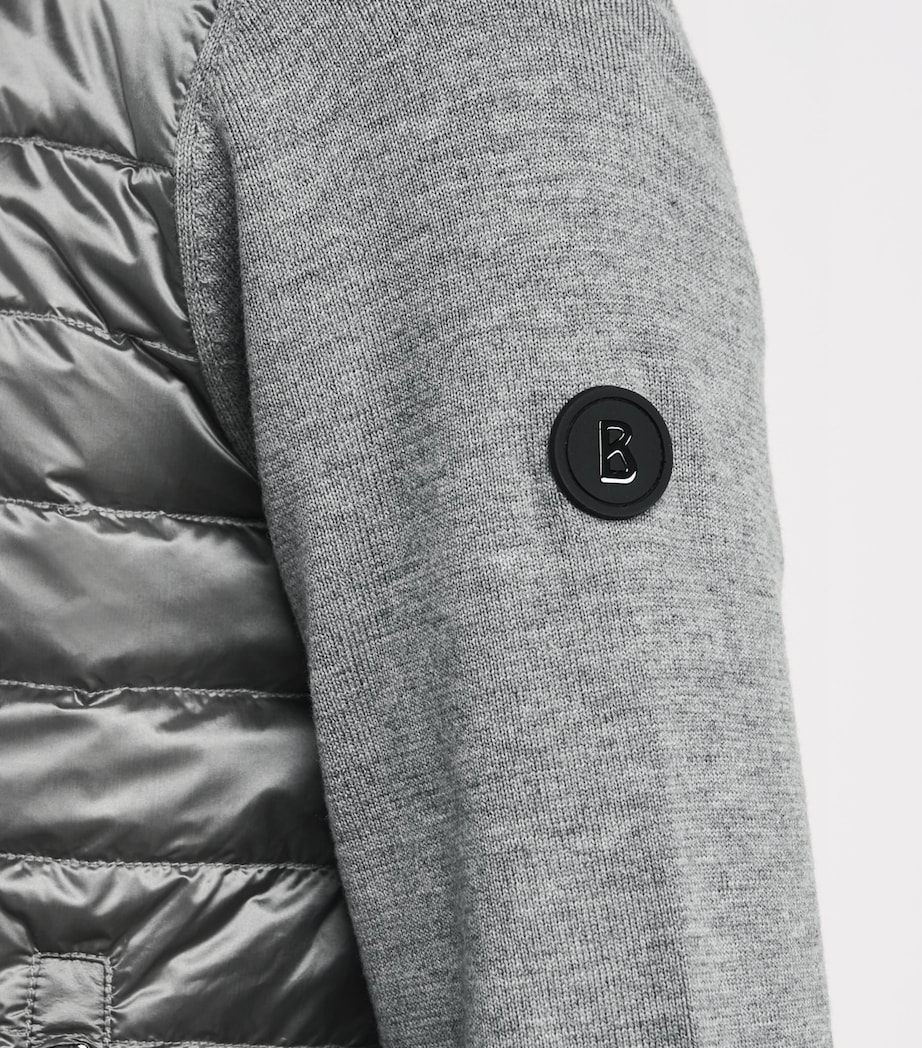 Bogner Mens Padded Zisco Hybrid Jacket Grey Melange Image 6