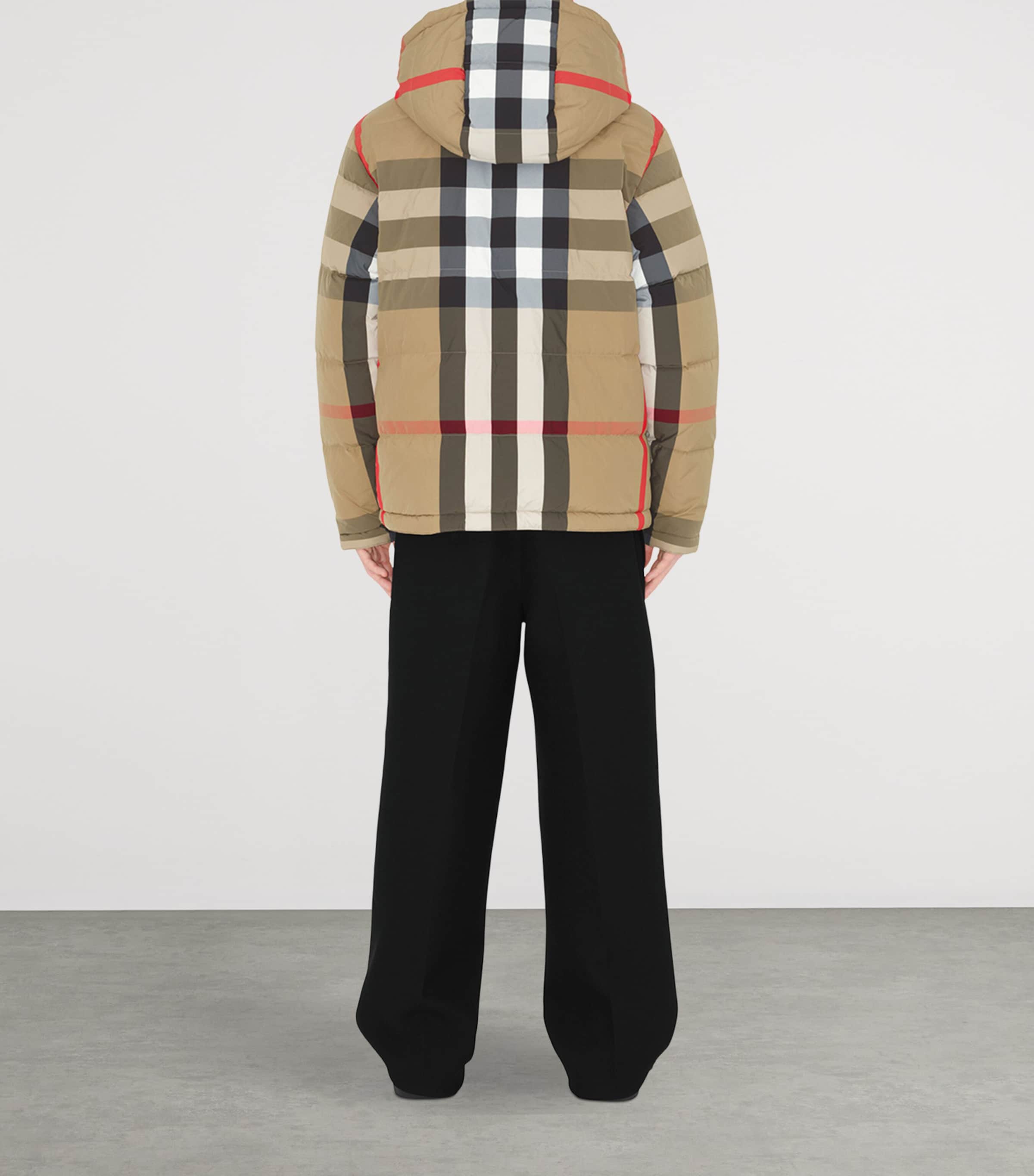Burberry Mens Reversible Check Puffer Jacket A Beige/black Down Image 4