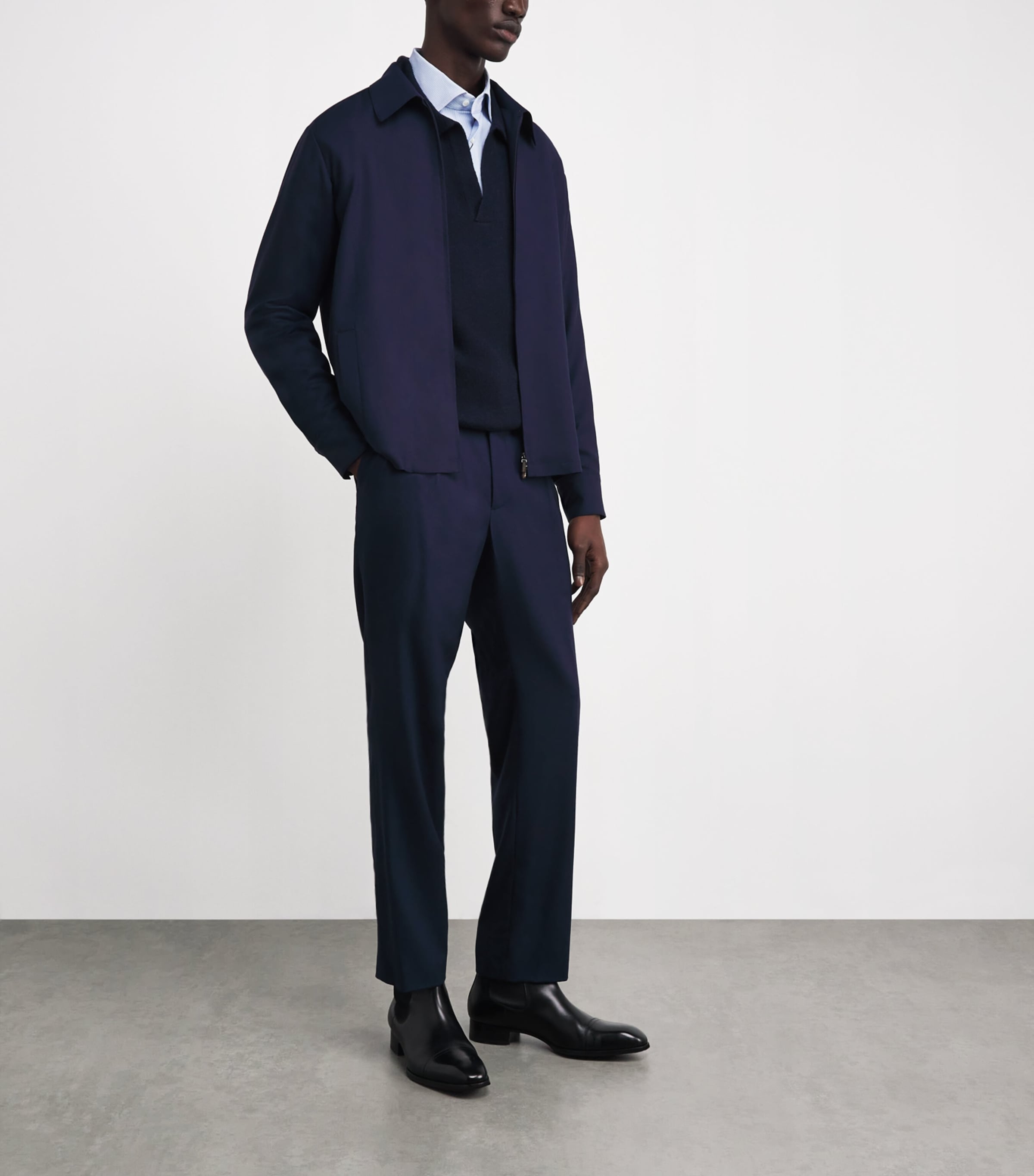 Cashmere Trousers 46237 DARK BLUE Image 2