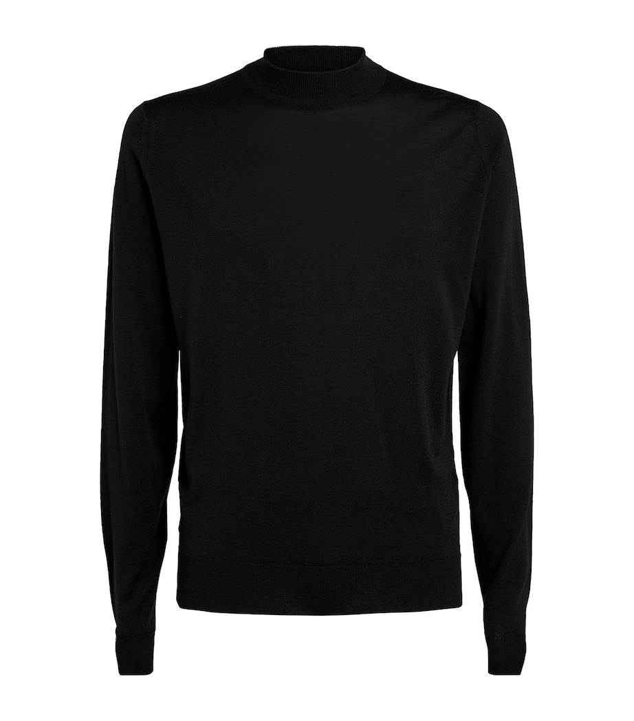 Merino Wool Harcourt Sweater BLACK Image 7