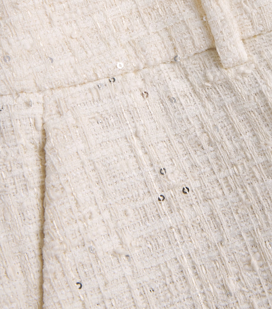 Tweed Sequinned Shorts PANNA Image 5