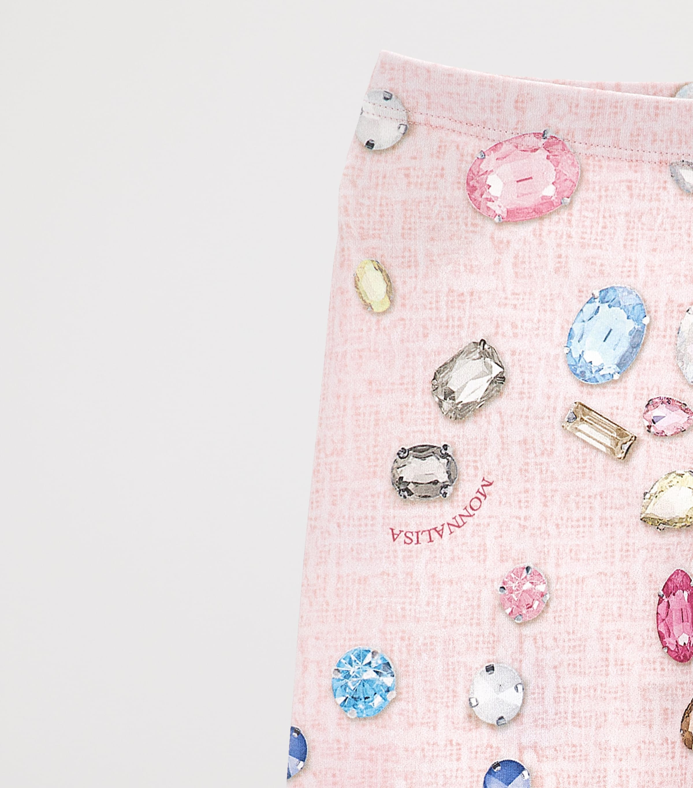 Stretch-Cotton Gem Print Leggings (2-12 Years) ROSA FAIRYTALE Image 3