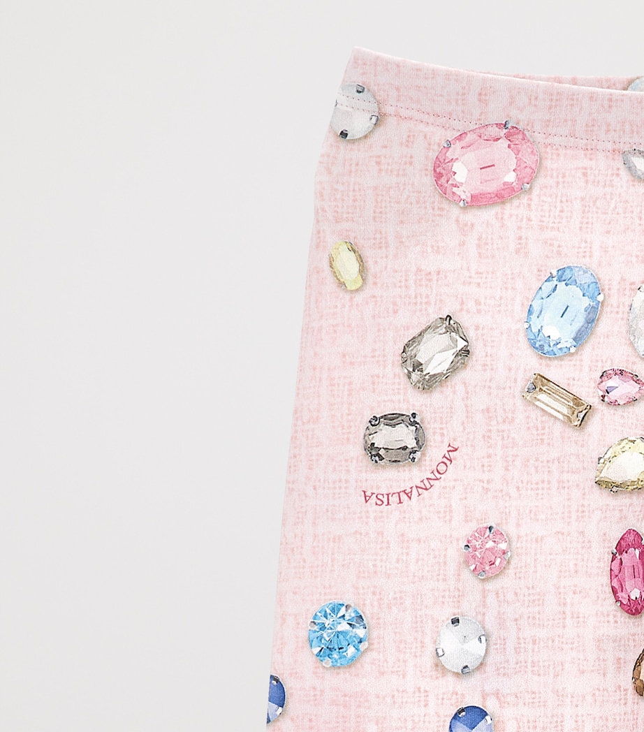 Stretch-Cotton Gem Print Leggings (2-12 Years) ROSA FAIRYTALE Image 3