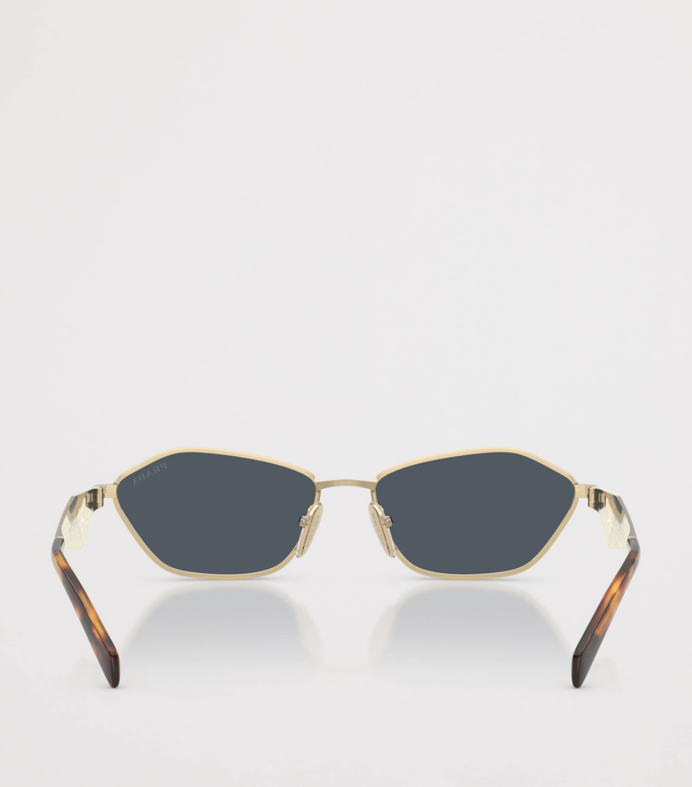 Prada Metal Irregular Sunglasses Gold Image 4