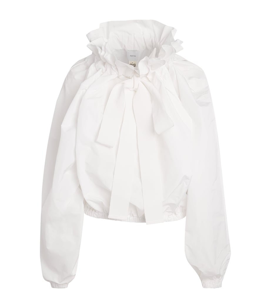 Patou Womens Tie-Detail Iconic Blouse White Image 1