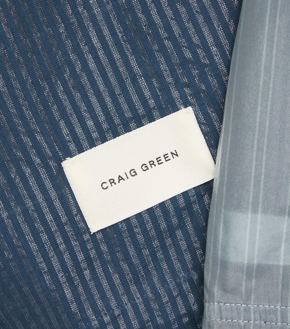 Craig Green Mens Cotton-Blend 2-in-1 Shirt Jacket Blue Image 5