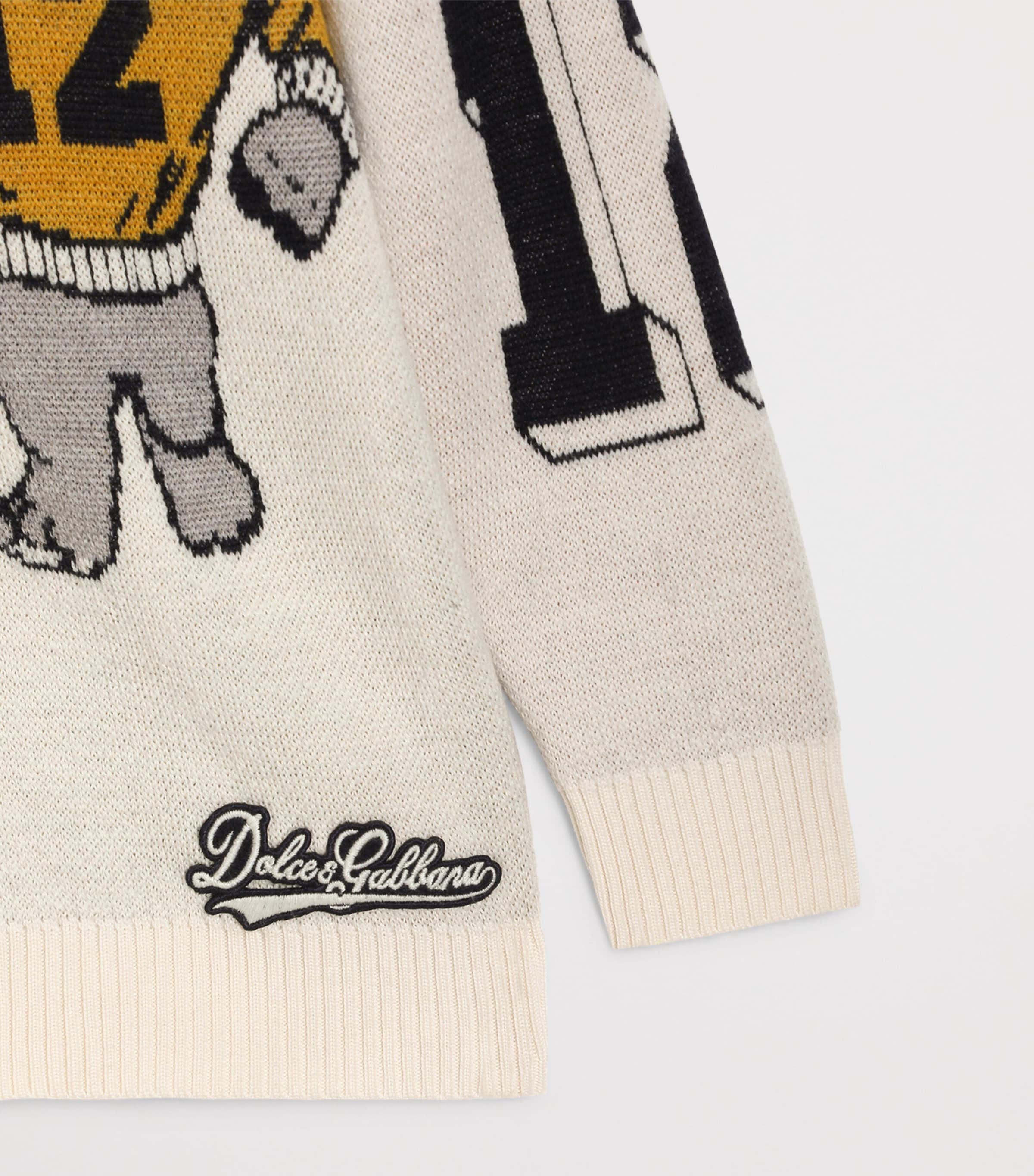 Dolce&Gabbana Kids Wool Jacquard Cardigan (8-14 Years) Multicolor Image 4