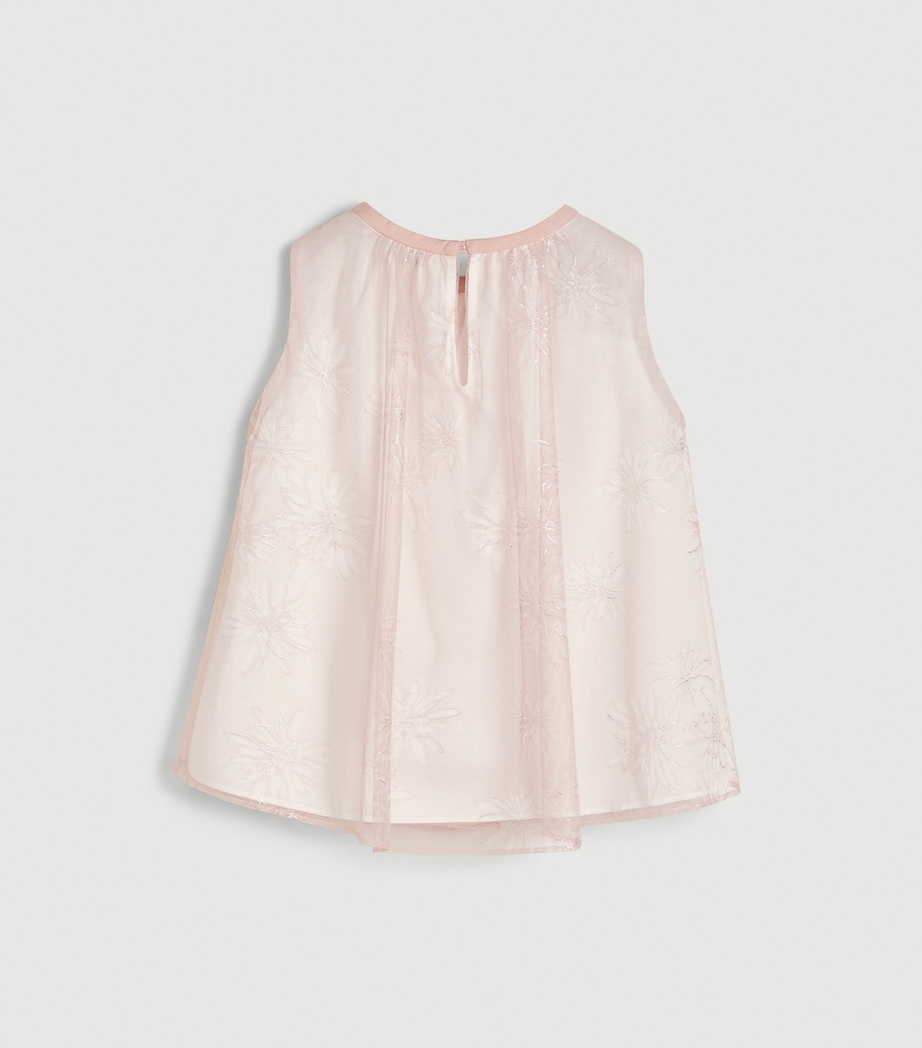 Brunello Cucinelli Kids Tulle Floral Blouse (4-6 Years) Image 2