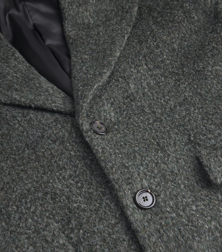 Argento Overcoat SPOTTED BLACK WOOL Image 5