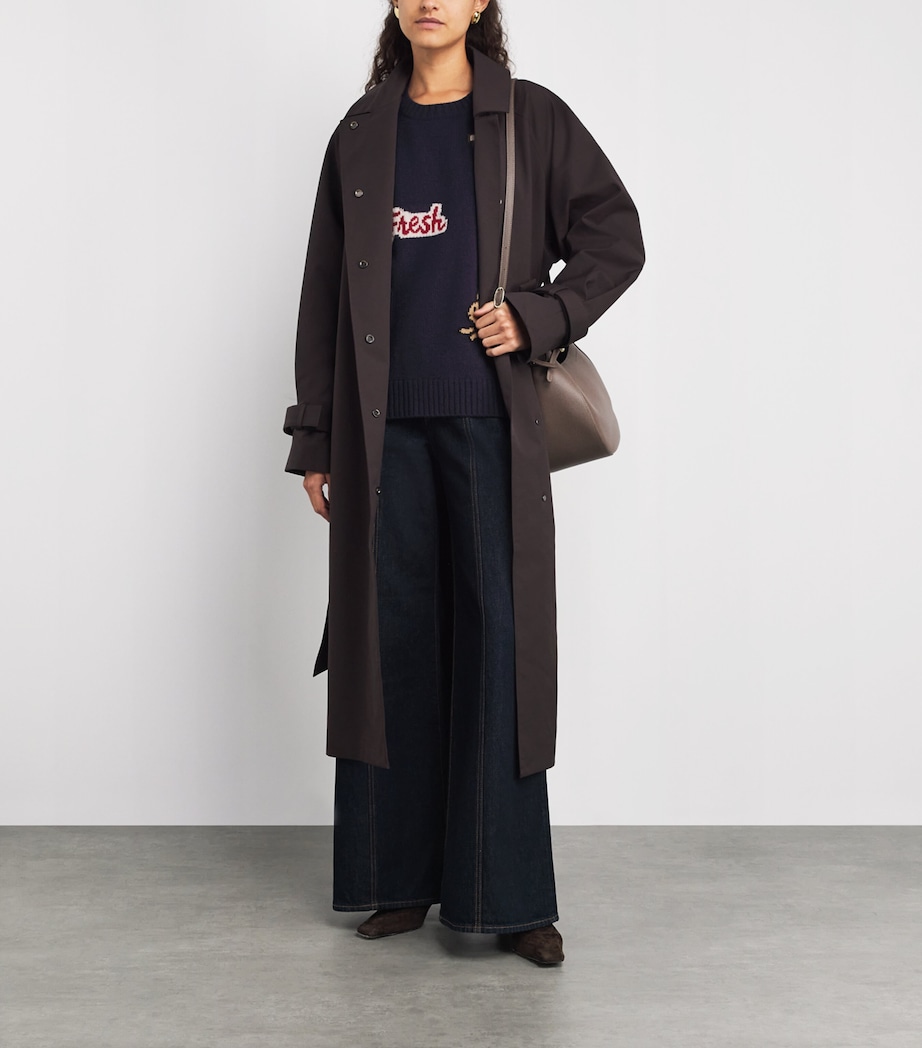 Wool Jacquard-Knit Sweater NAVY Image 2