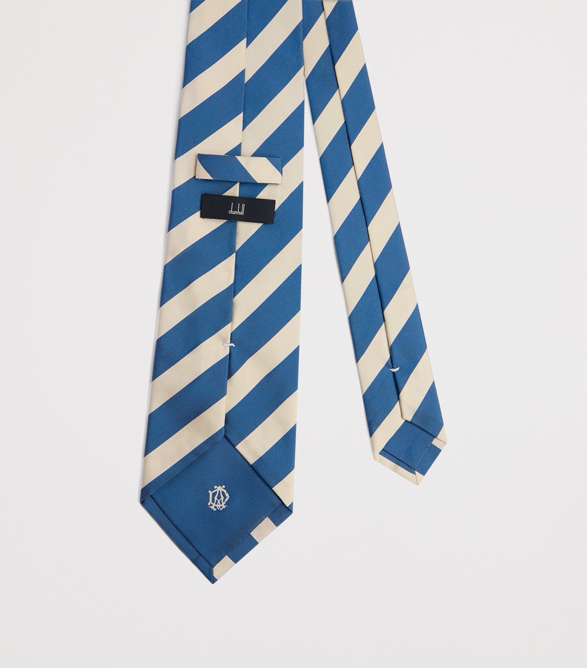 Dunhill Mulberry Silk Stripe Tie Blue Image 2
