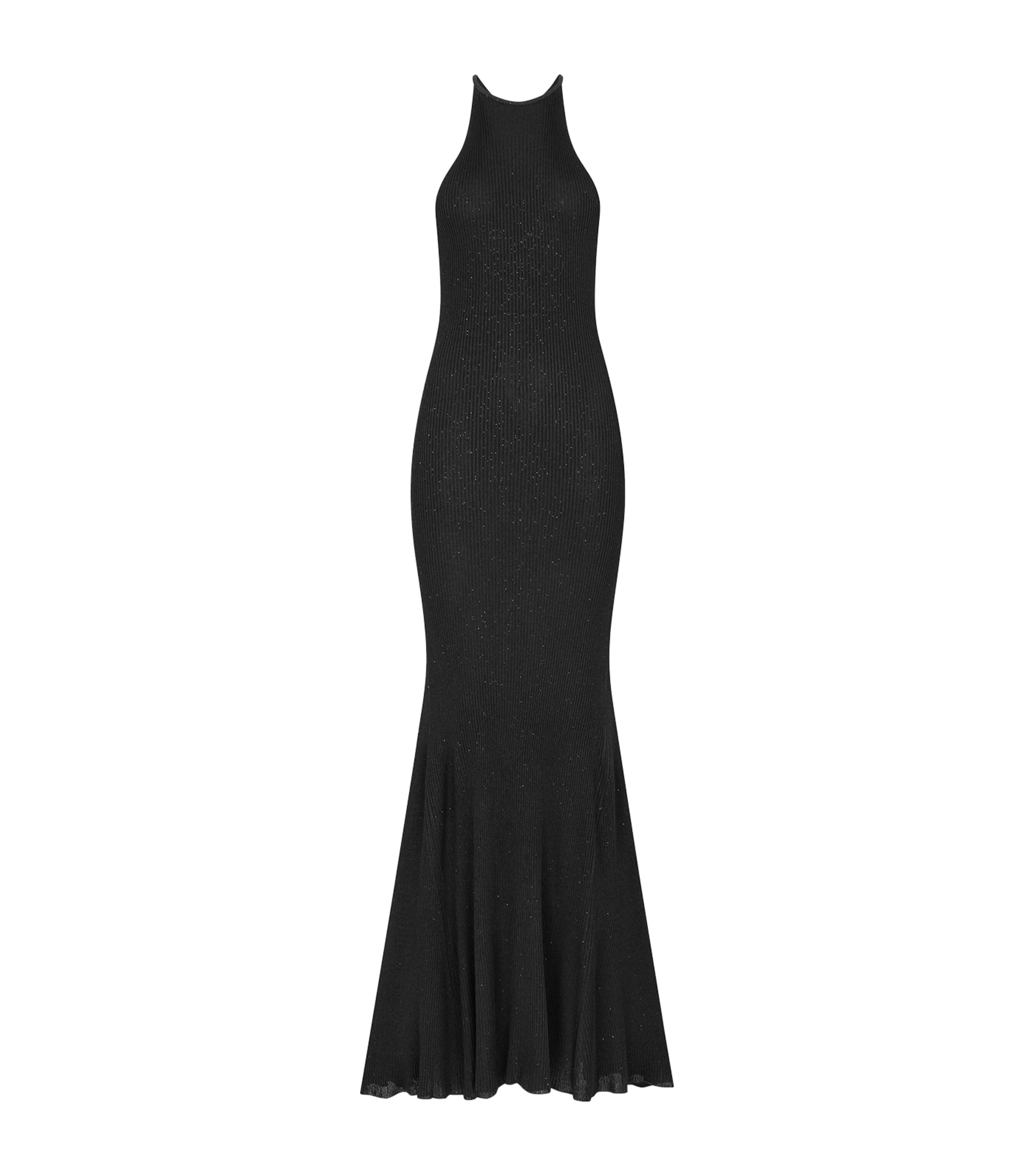 TOM FORD Womens Rib-Knit Micro Sequin Maxi Dress Naa Image 1