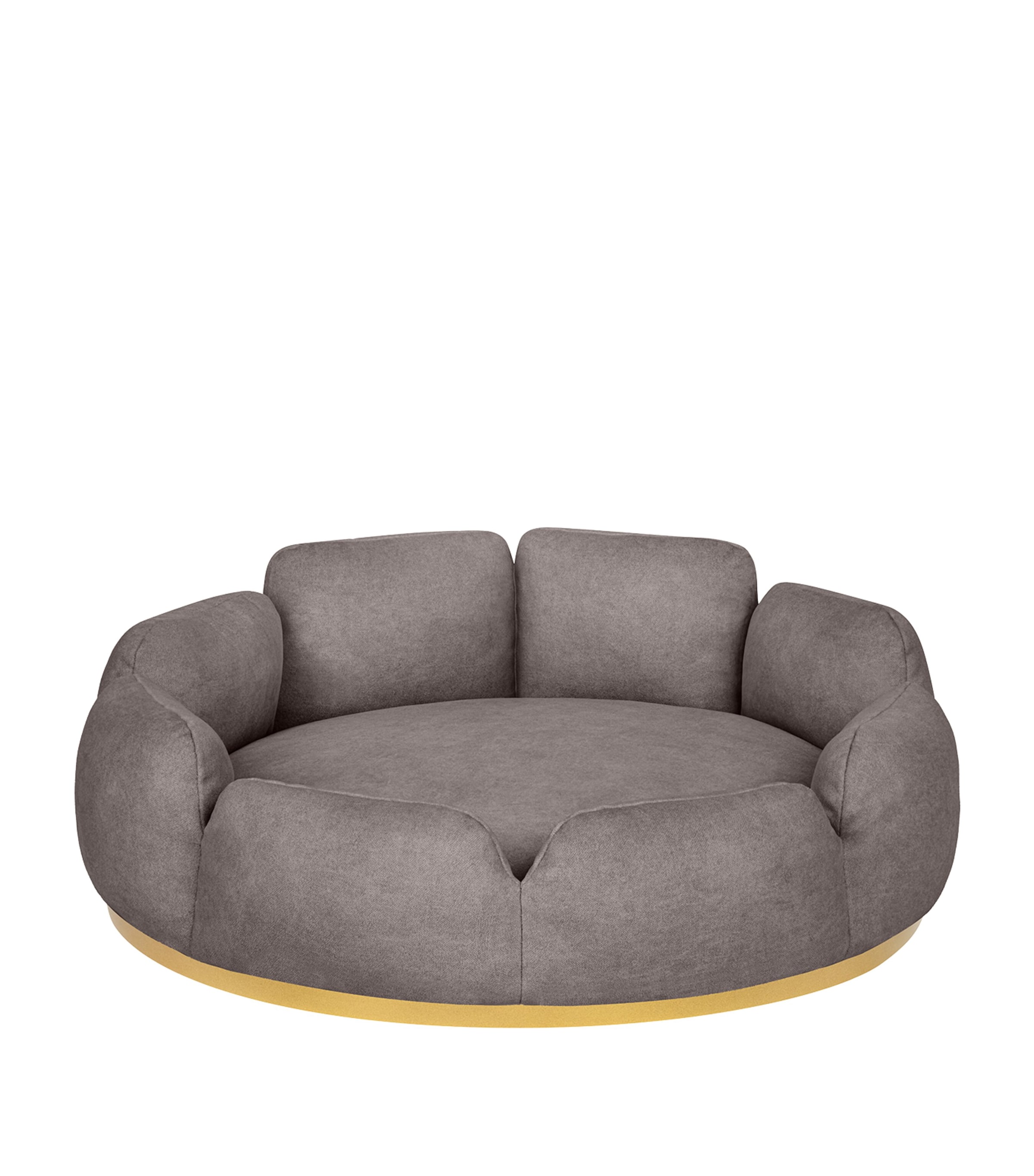 Small Camelia Pet Bed TAUPE+GOLD Image 1