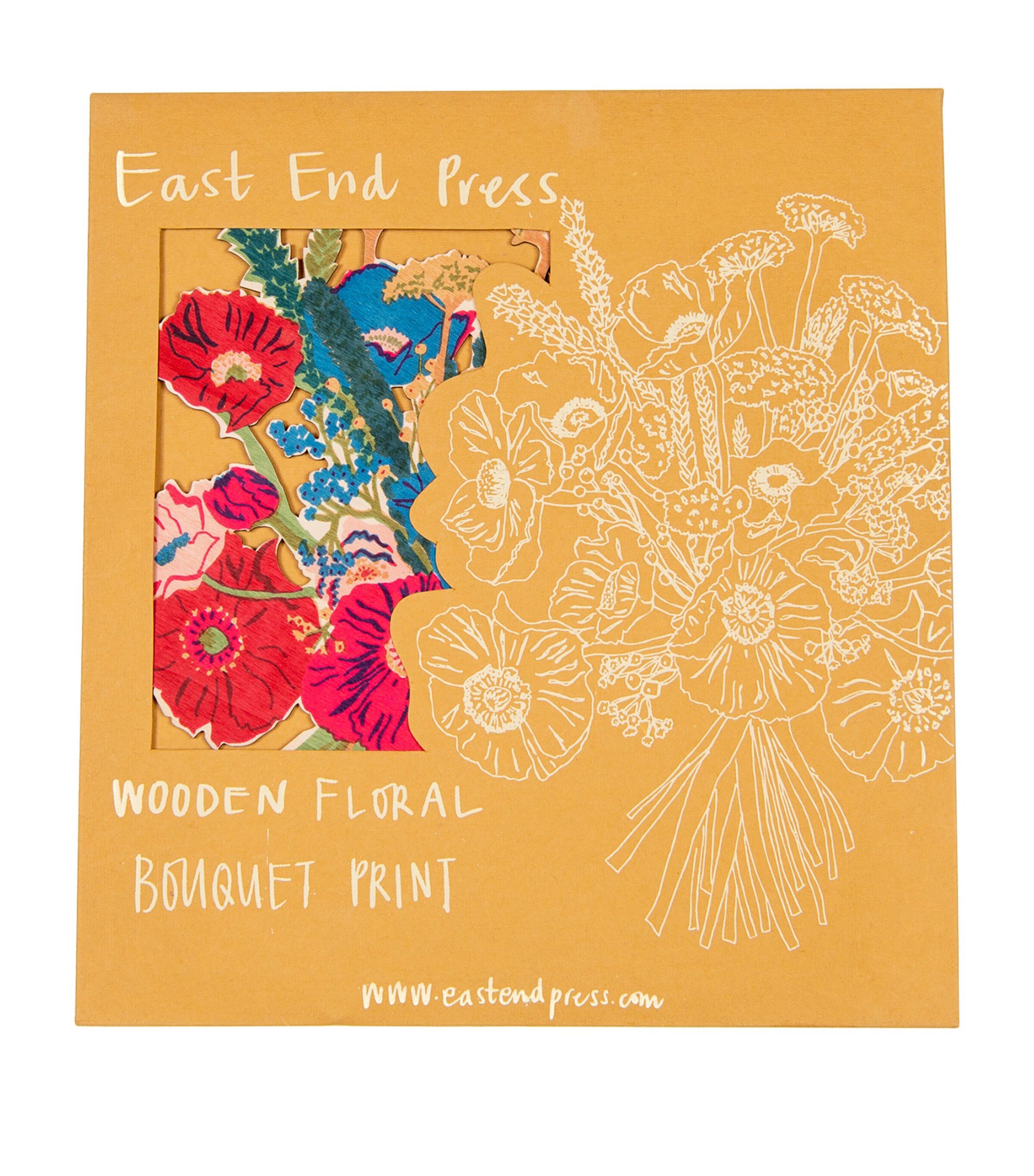 East End Press Poppy Bouquet Decorative Wreath Mixed Image 2