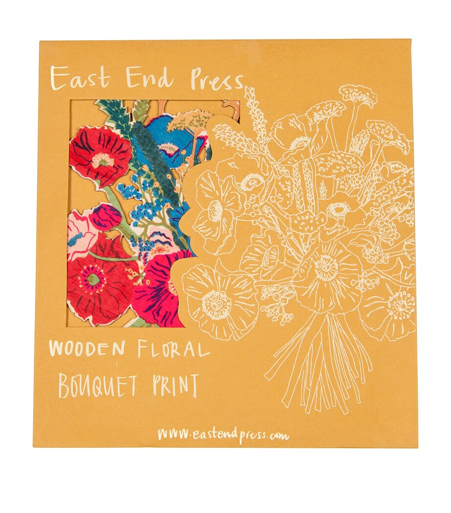 East End Press Poppy Bouquet Decorative Wreath Mixed Image 2