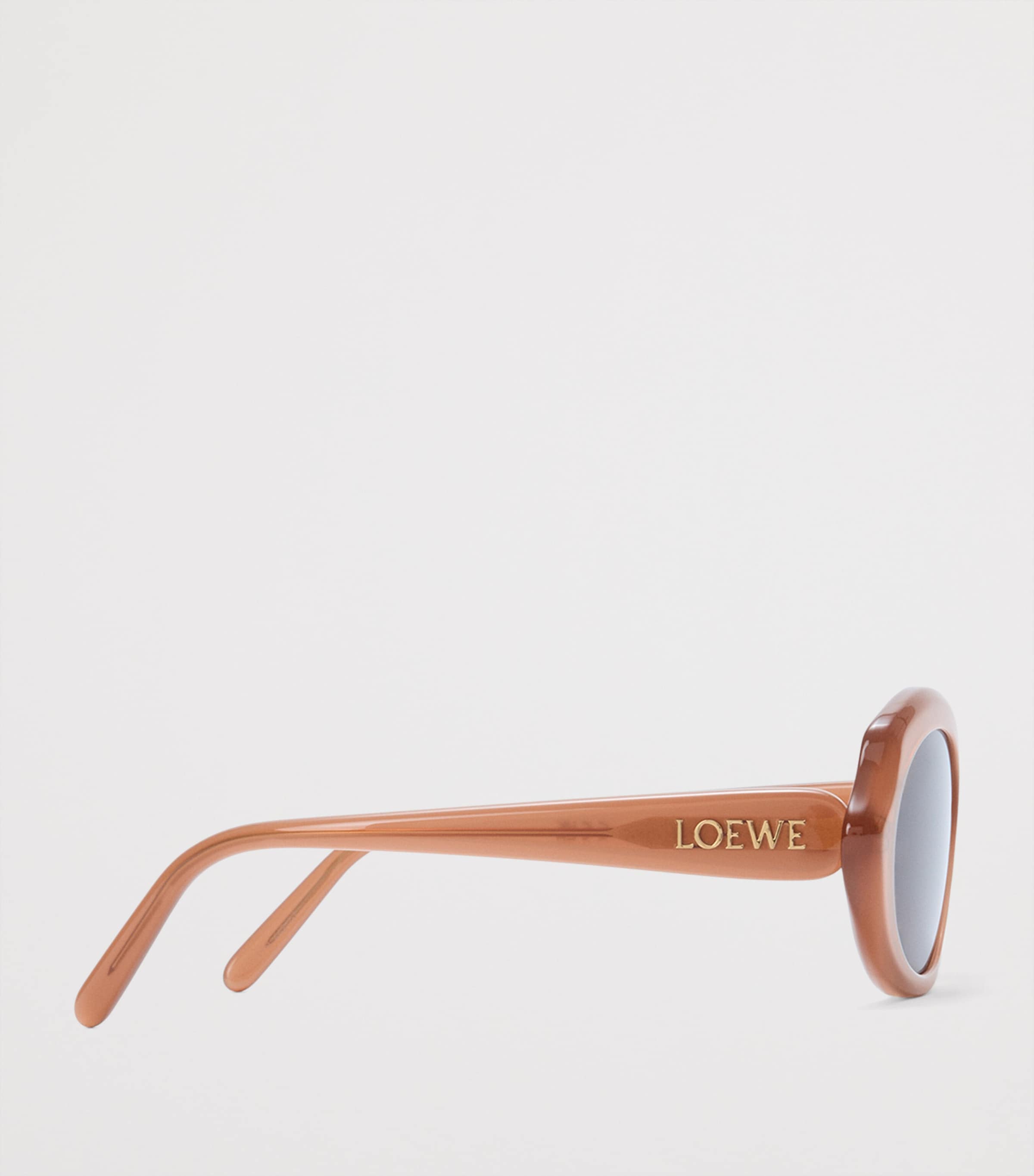 Mini Oval Slim Sunglasses MILKY CARAMEL Image 3