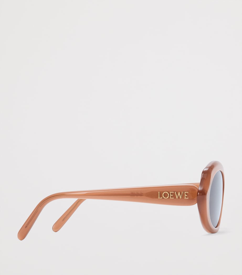 Mini Oval Slim Sunglasses MILKY CARAMEL Image 3