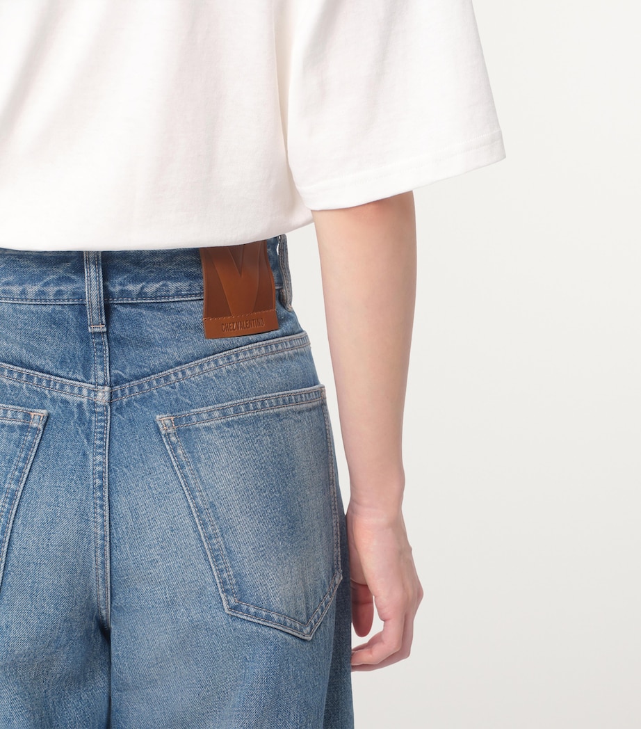 Decorated-Trim Wide-Leg Jeans 558 Image 5