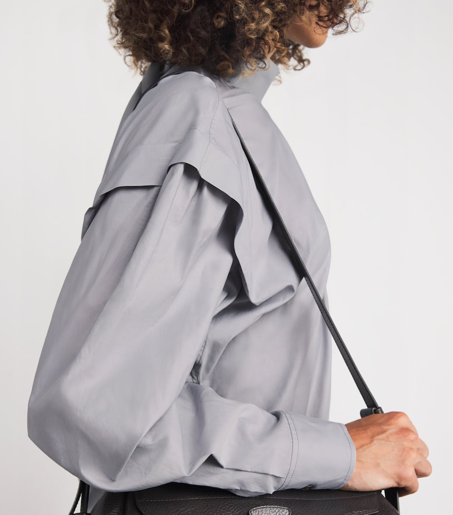 Cotton Poplin Ascot Blouse BG219 MIST Image 6