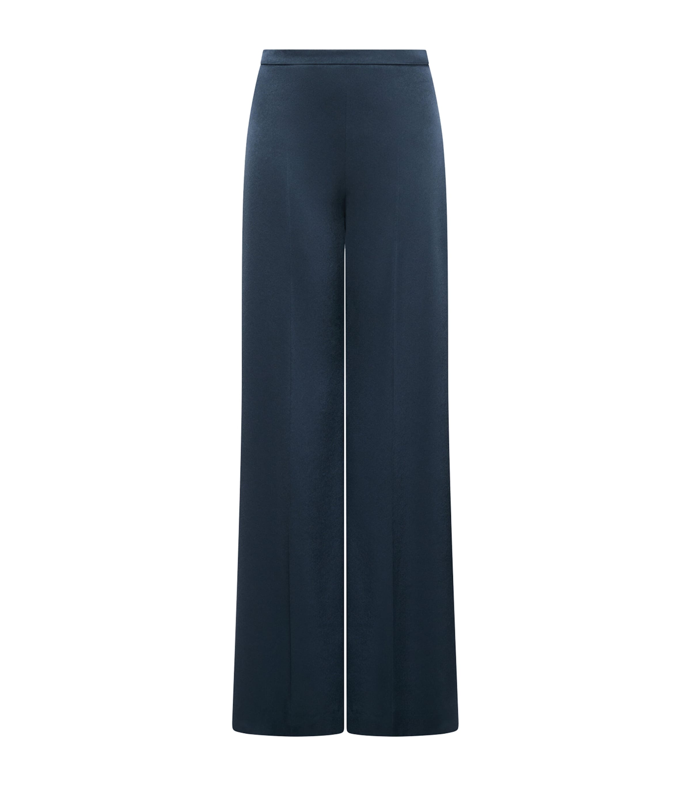 Marella Womens Satin Wide-Leg Trousers Aviation Image 1