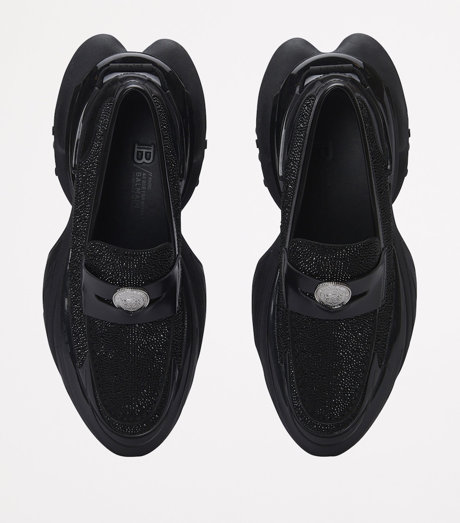 Rhinestone-Embellished Unicorn Loafers EAW NOIR/CRISTAL Image 6