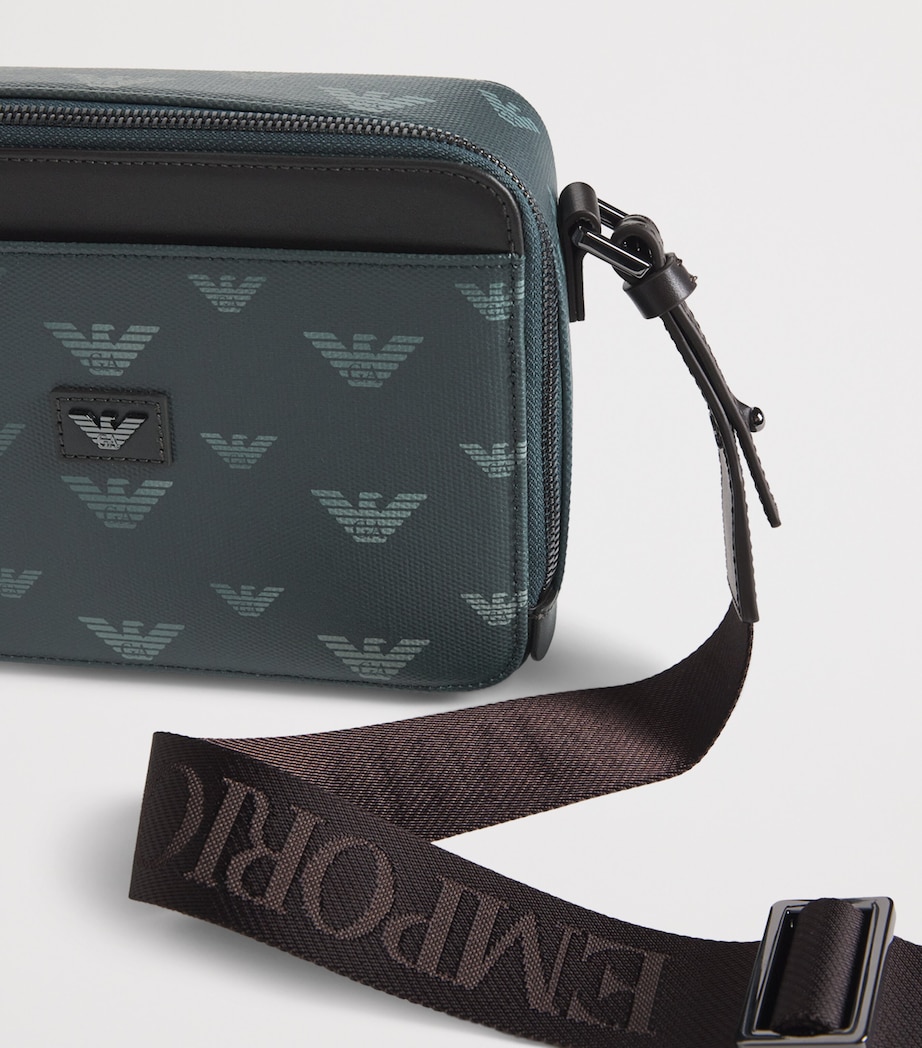 Emporio Armani Coated Canvas Eagle Cross-Body Bag Image 6