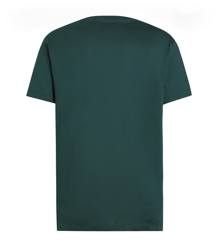 Cotton Palermo Logo T-Shirt V0018-VERY DARK Image 2